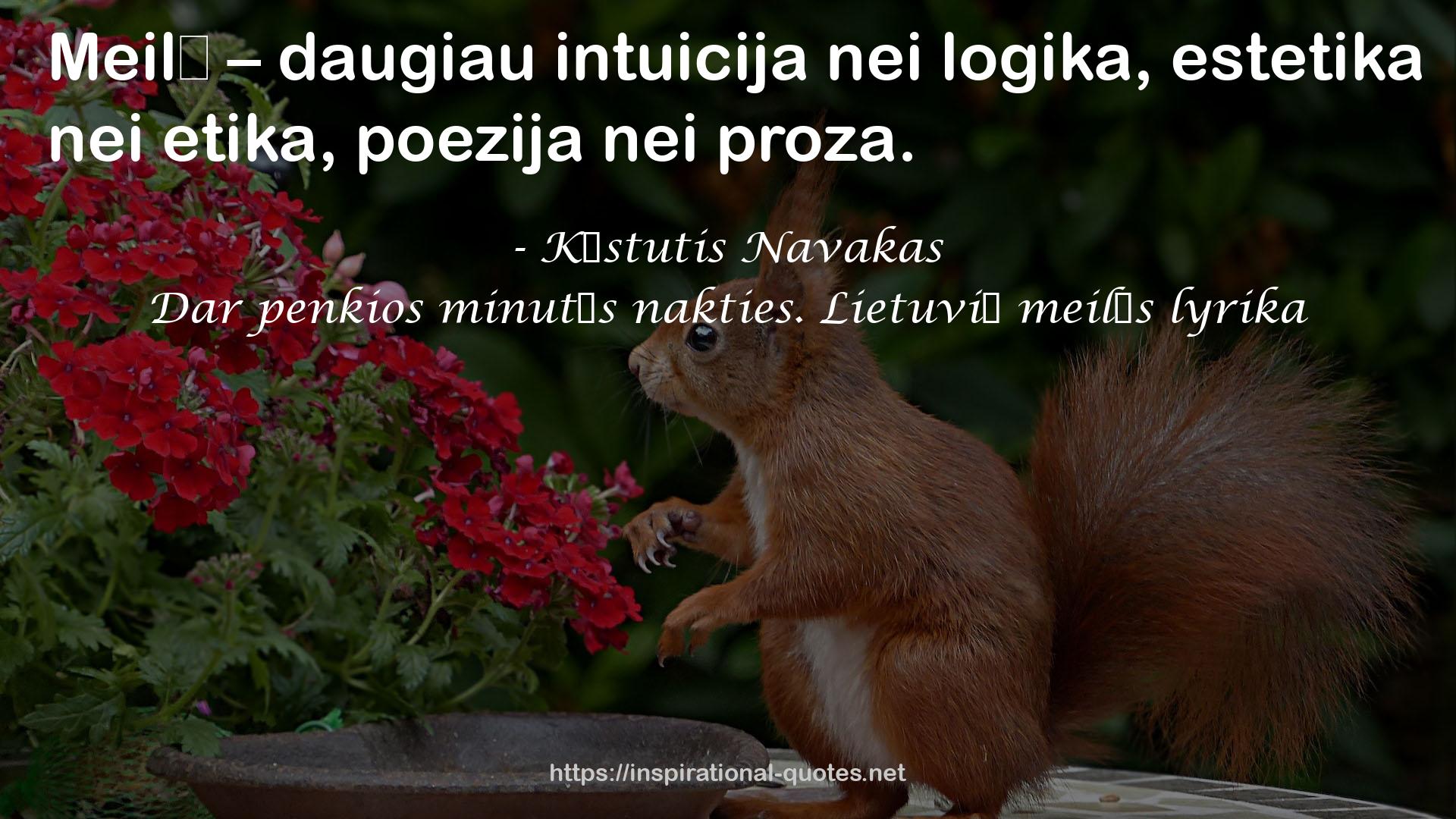 Dar penkios minutės nakties. Lietuvių meilės lyrika QUOTES