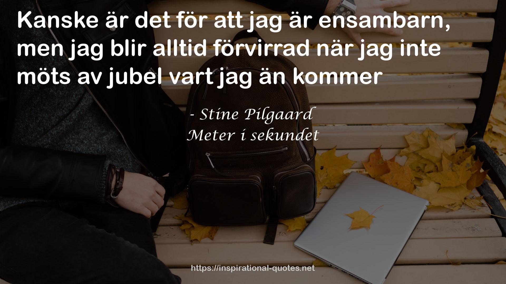 Meter i sekundet QUOTES