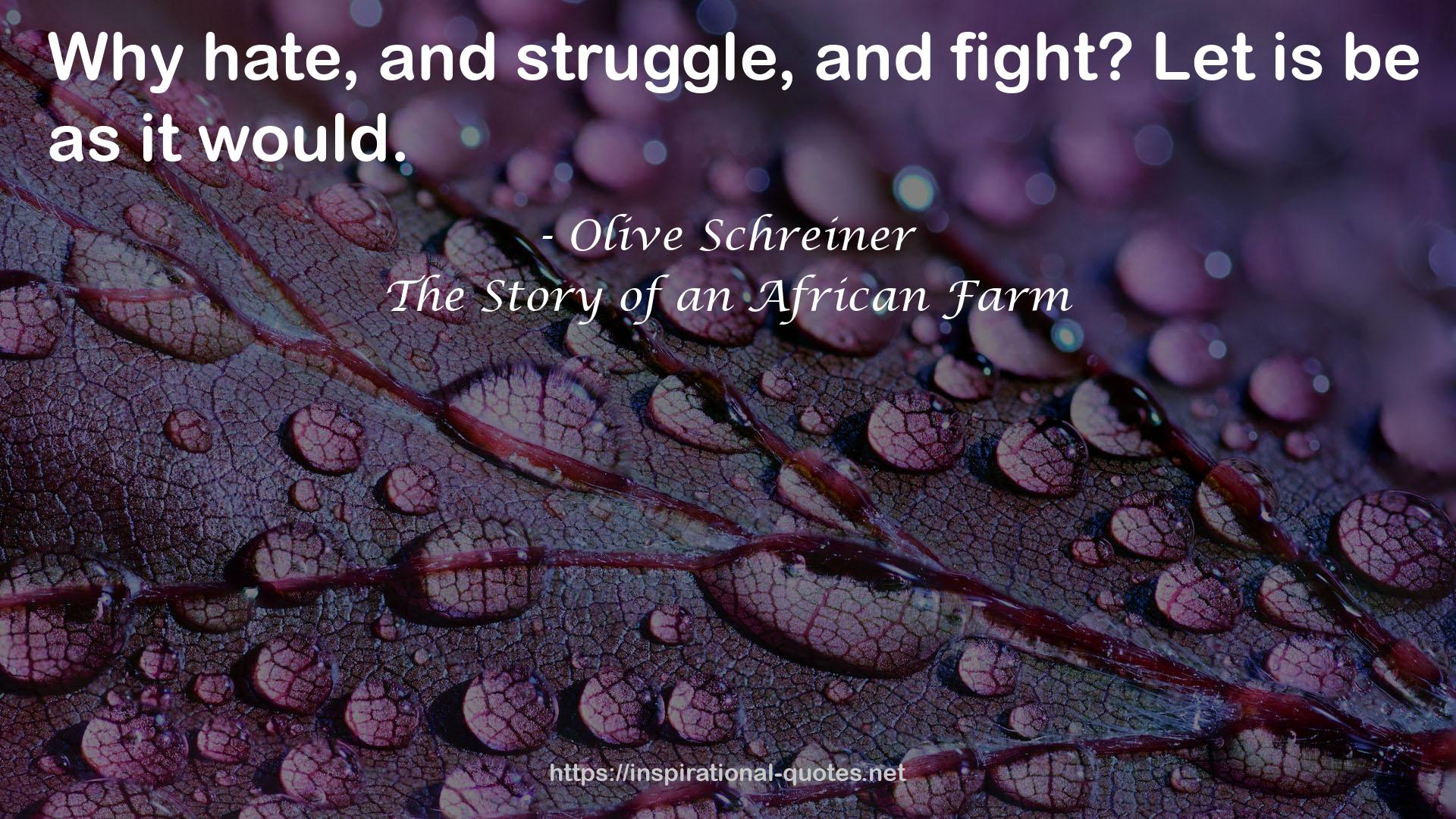 The Story of an African Farm QUOTES