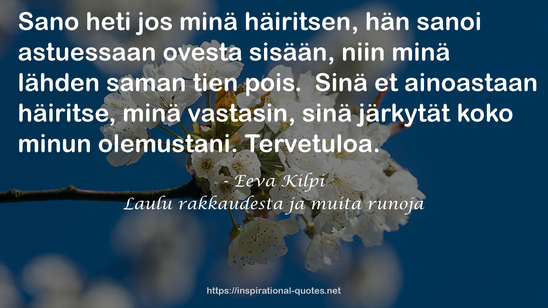 Laulu rakkaudesta ja muita runoja QUOTES