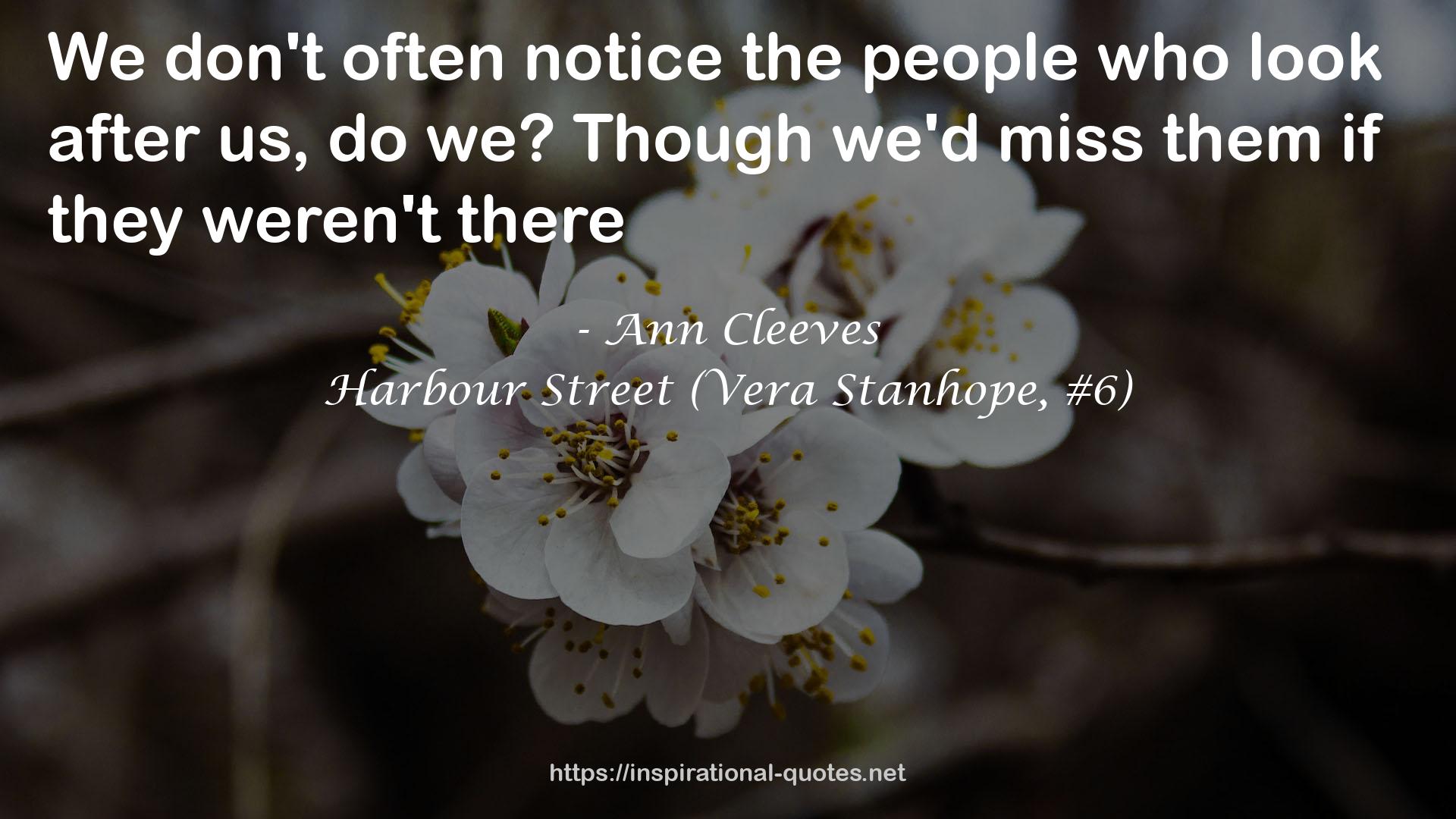 Harbour Street (Vera Stanhope, #6) QUOTES