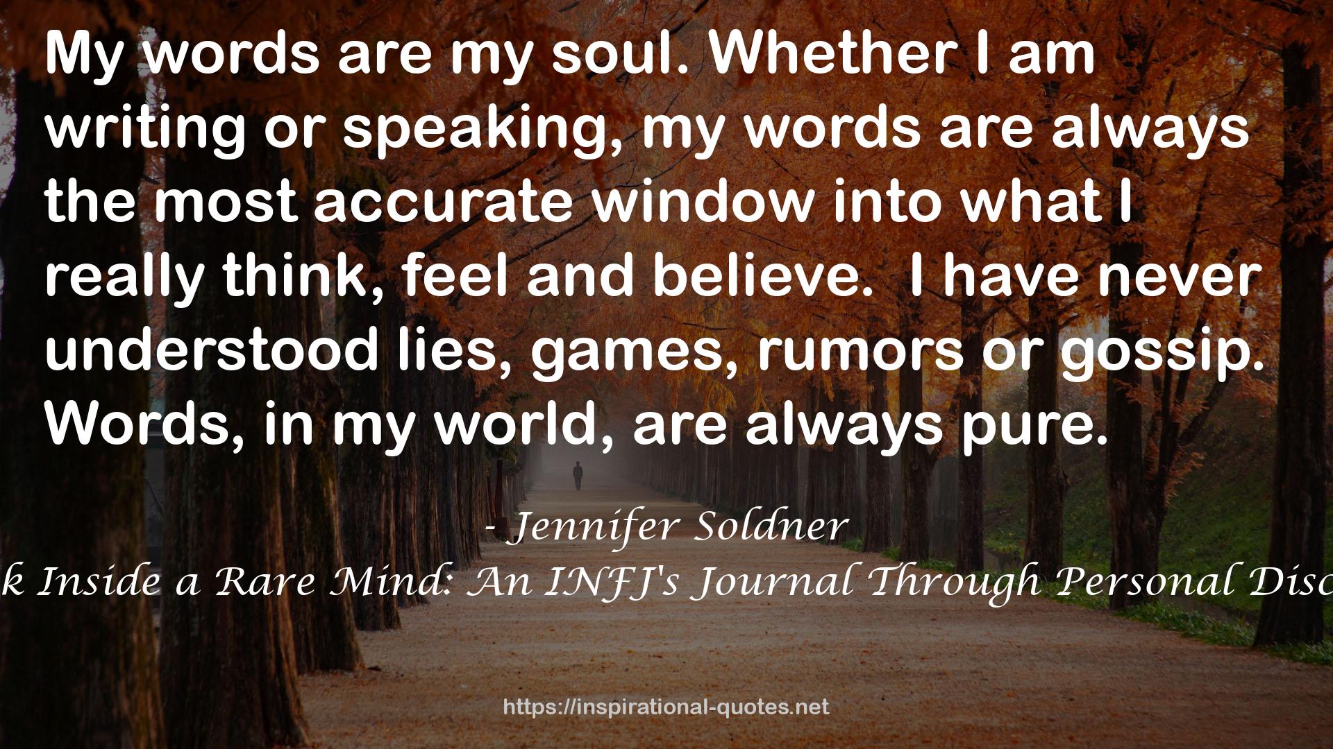A Look Inside a Rare Mind: An INFJ's Journal Through Personal Discovery QUOTES