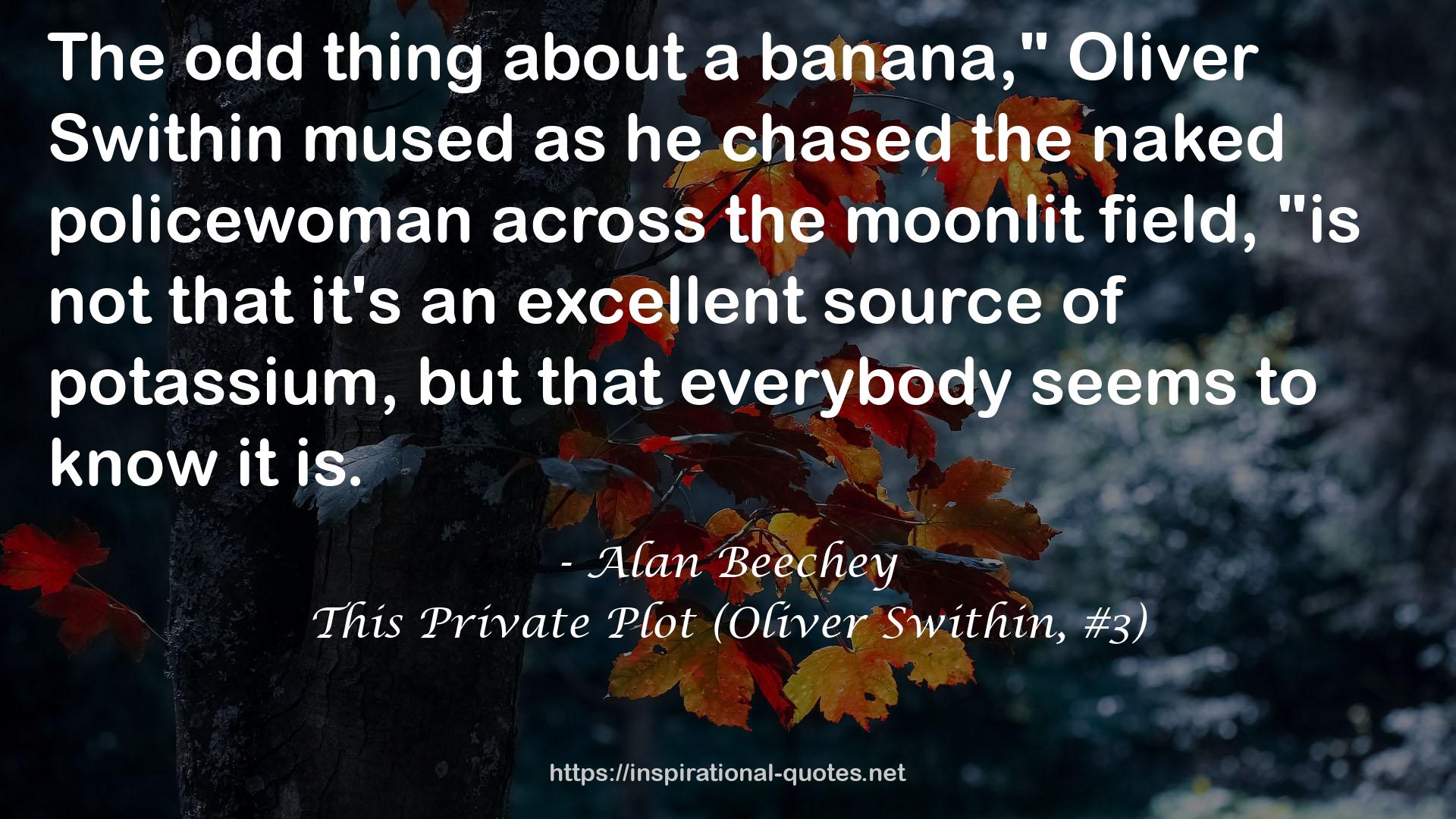 This Private Plot (Oliver Swithin, #3) QUOTES