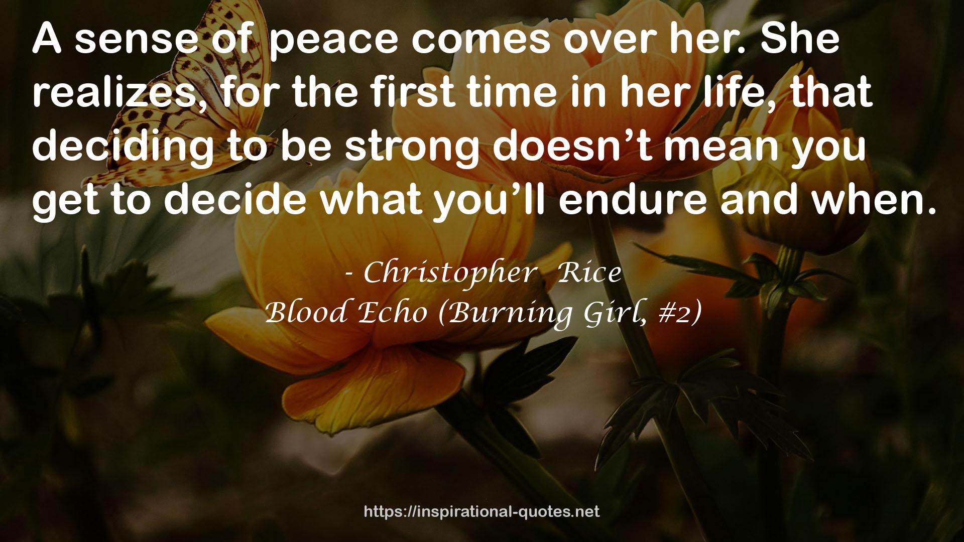 Blood Echo (Burning Girl, #2) QUOTES