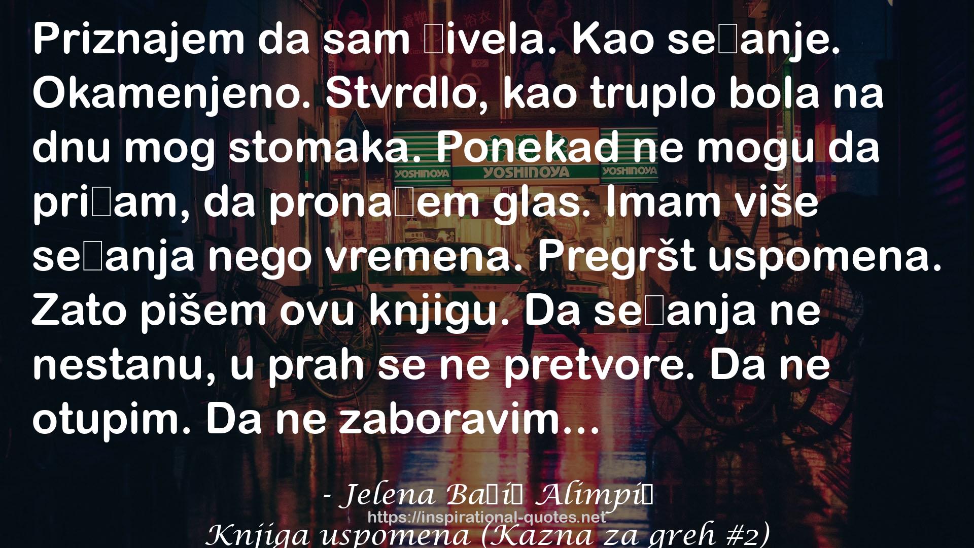 Knjiga uspomena (Kazna za greh #2) QUOTES