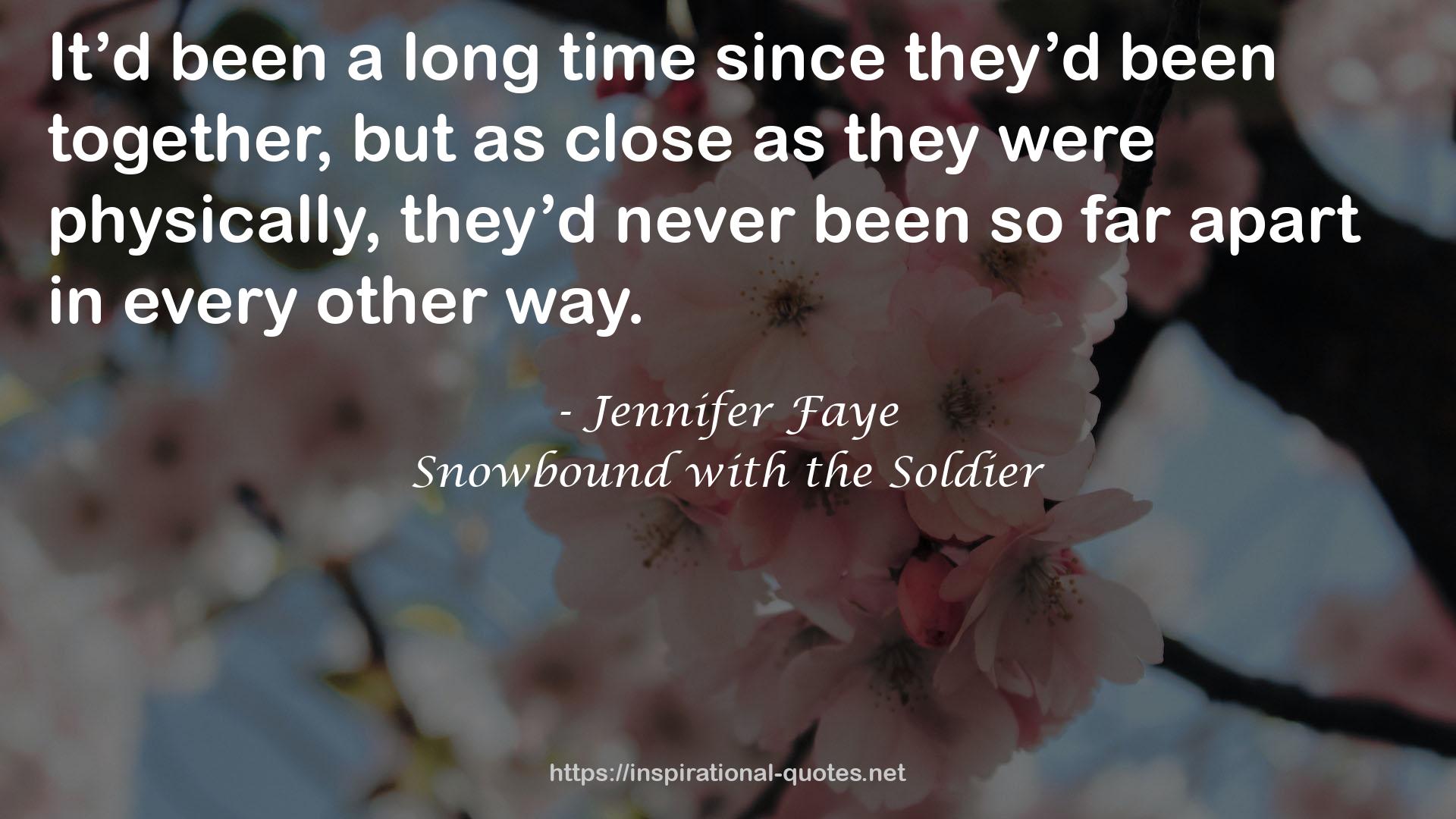 Snowbound with the Soldier QUOTES