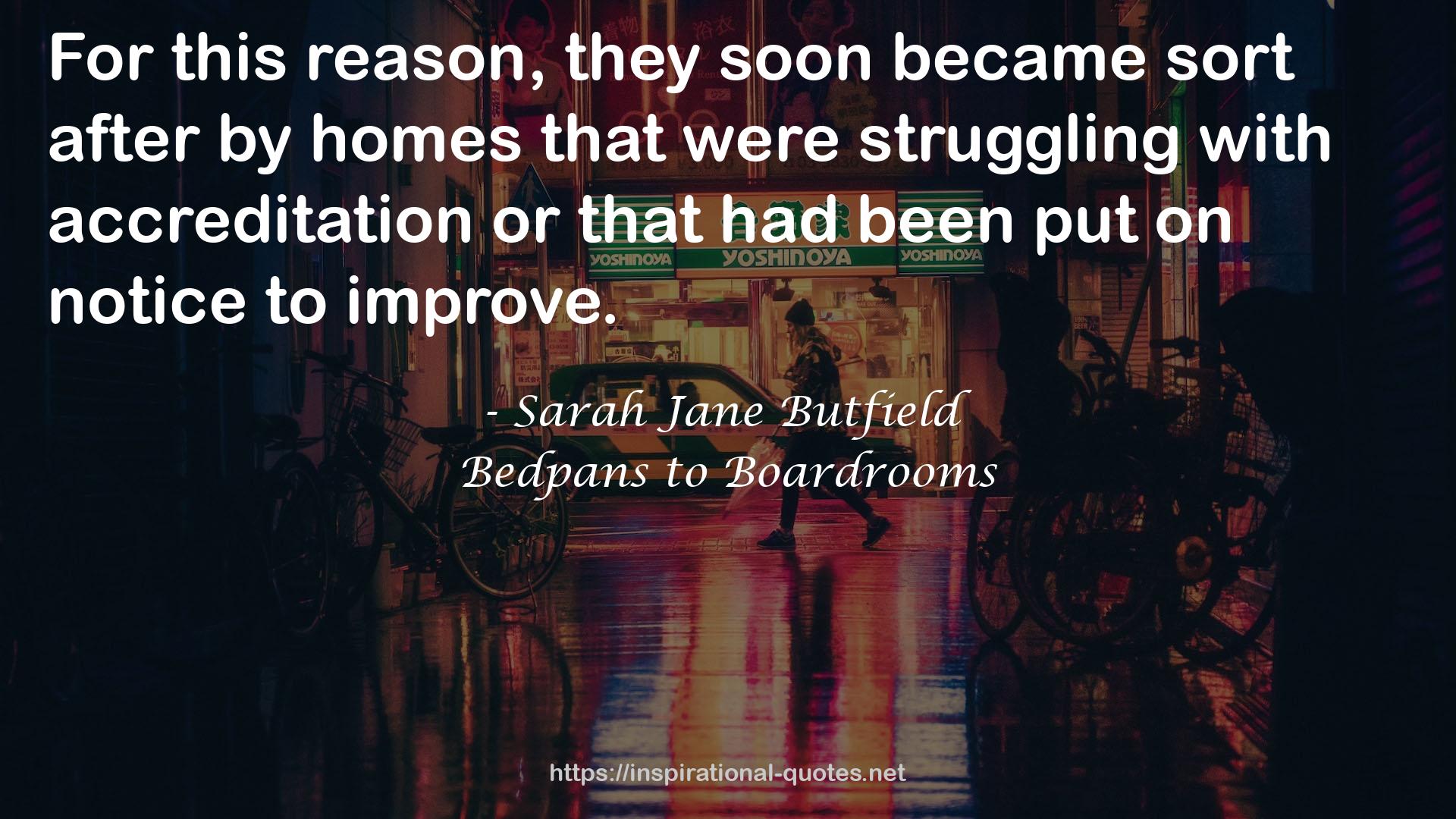 Bedpans to Boardrooms QUOTES