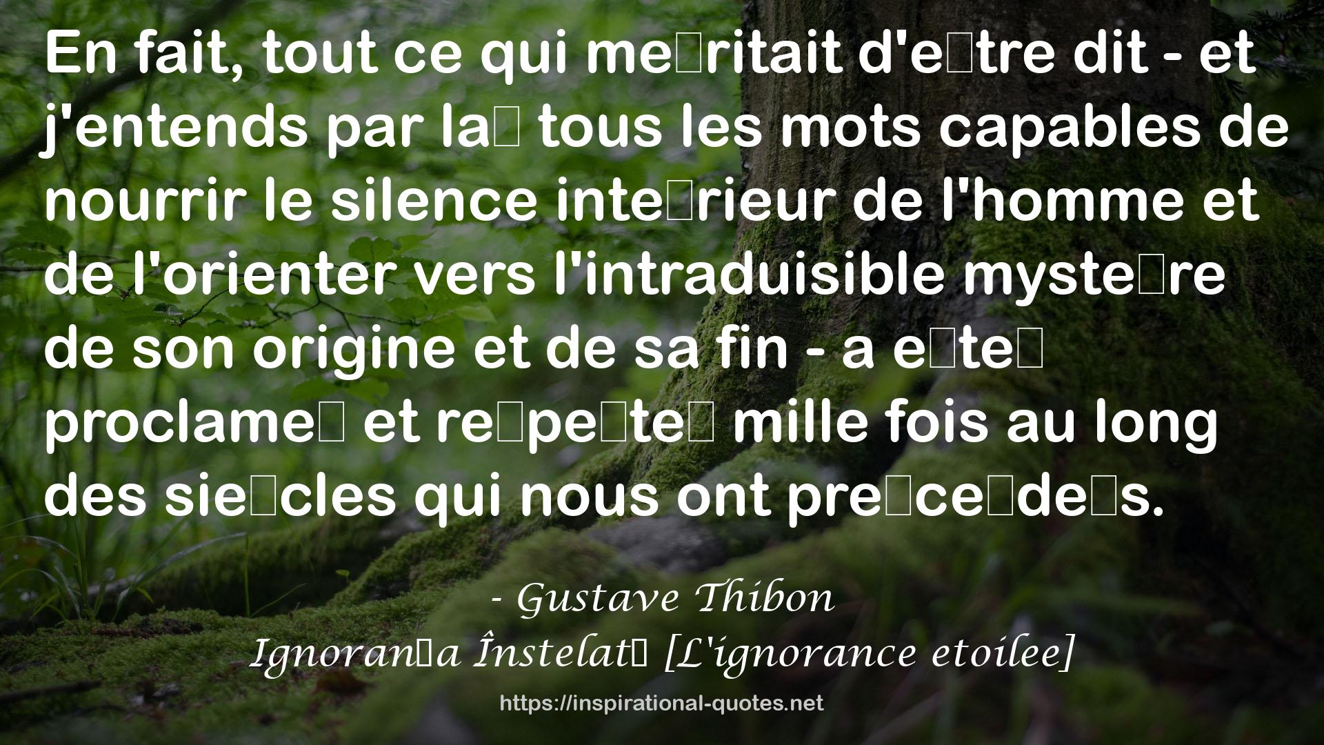 Ignoranța Înstelată [L'ignorance etoilee] QUOTES