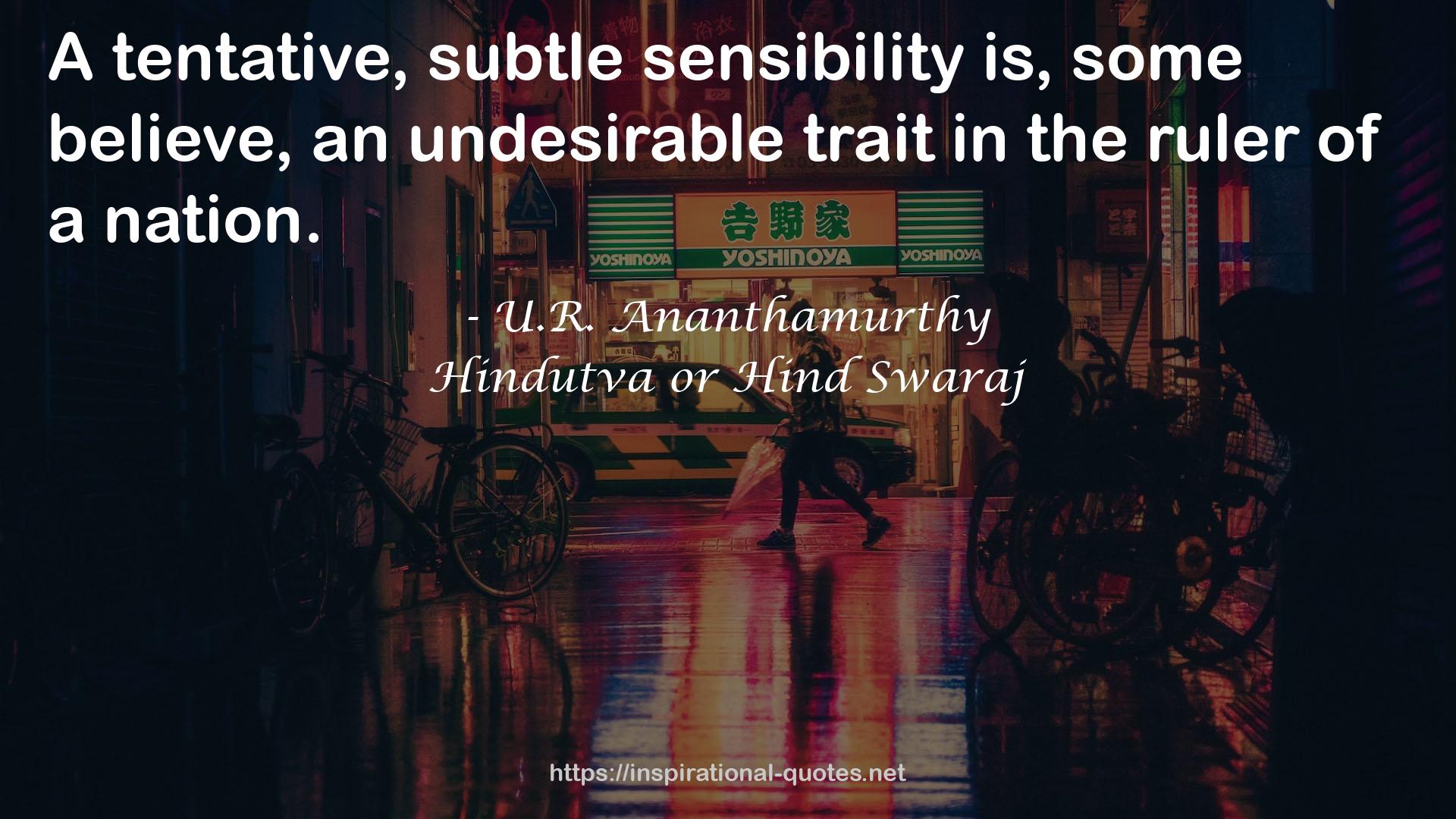 Hindutva or Hind Swaraj QUOTES