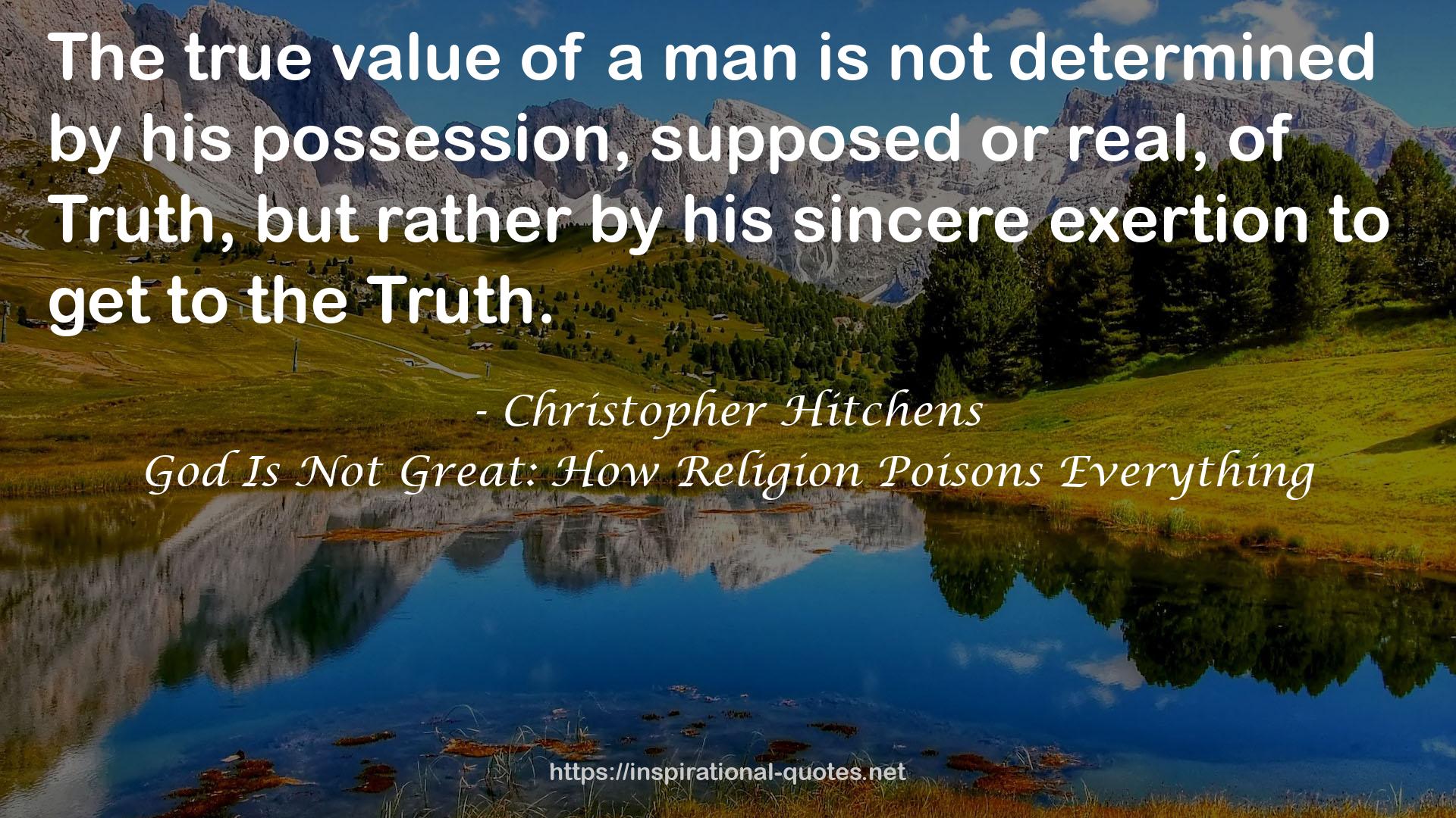 God Is Not Great: How Religion Poisons Everything QUOTES
