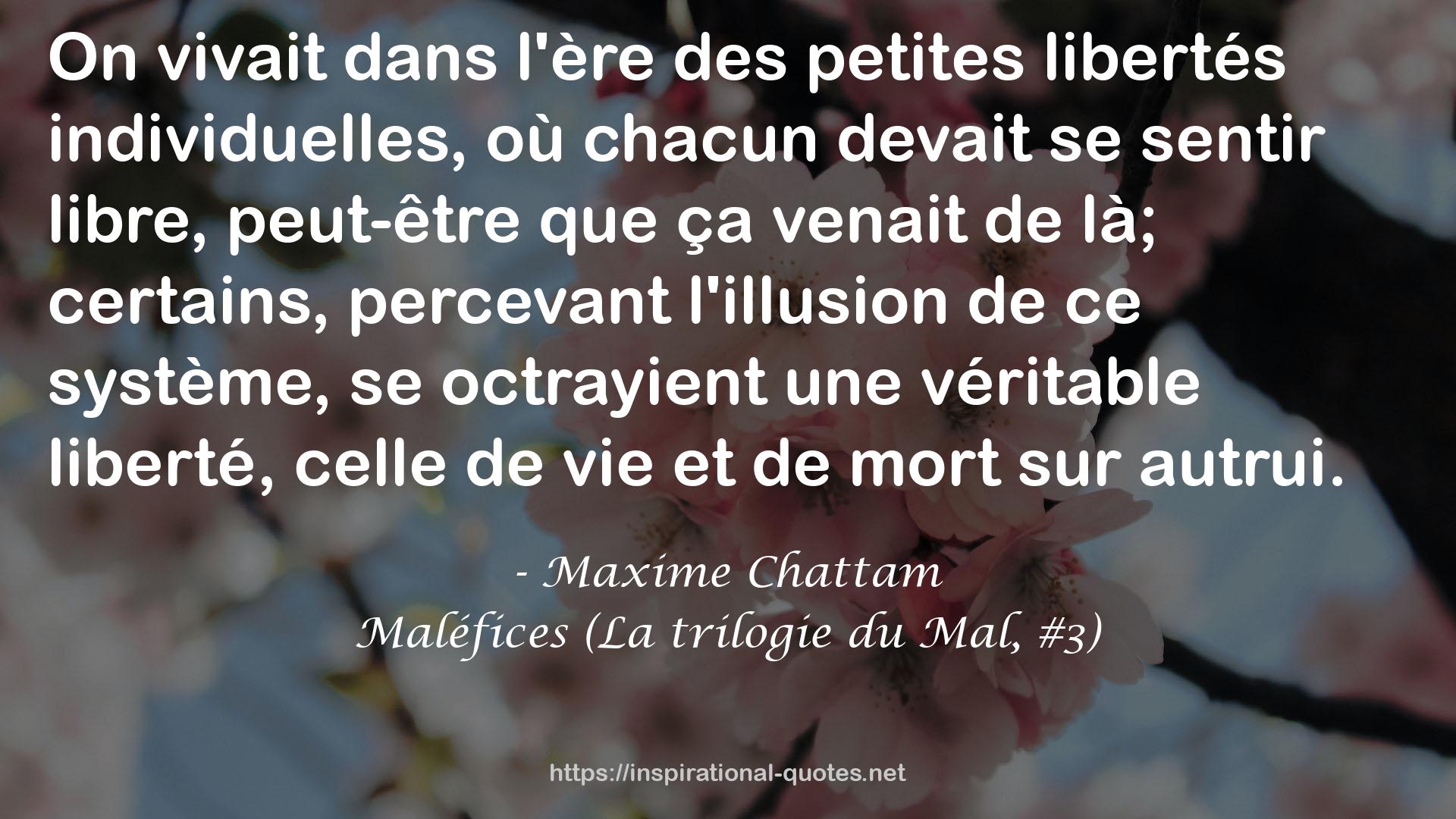 Maléfices (La trilogie du Mal, #3) QUOTES