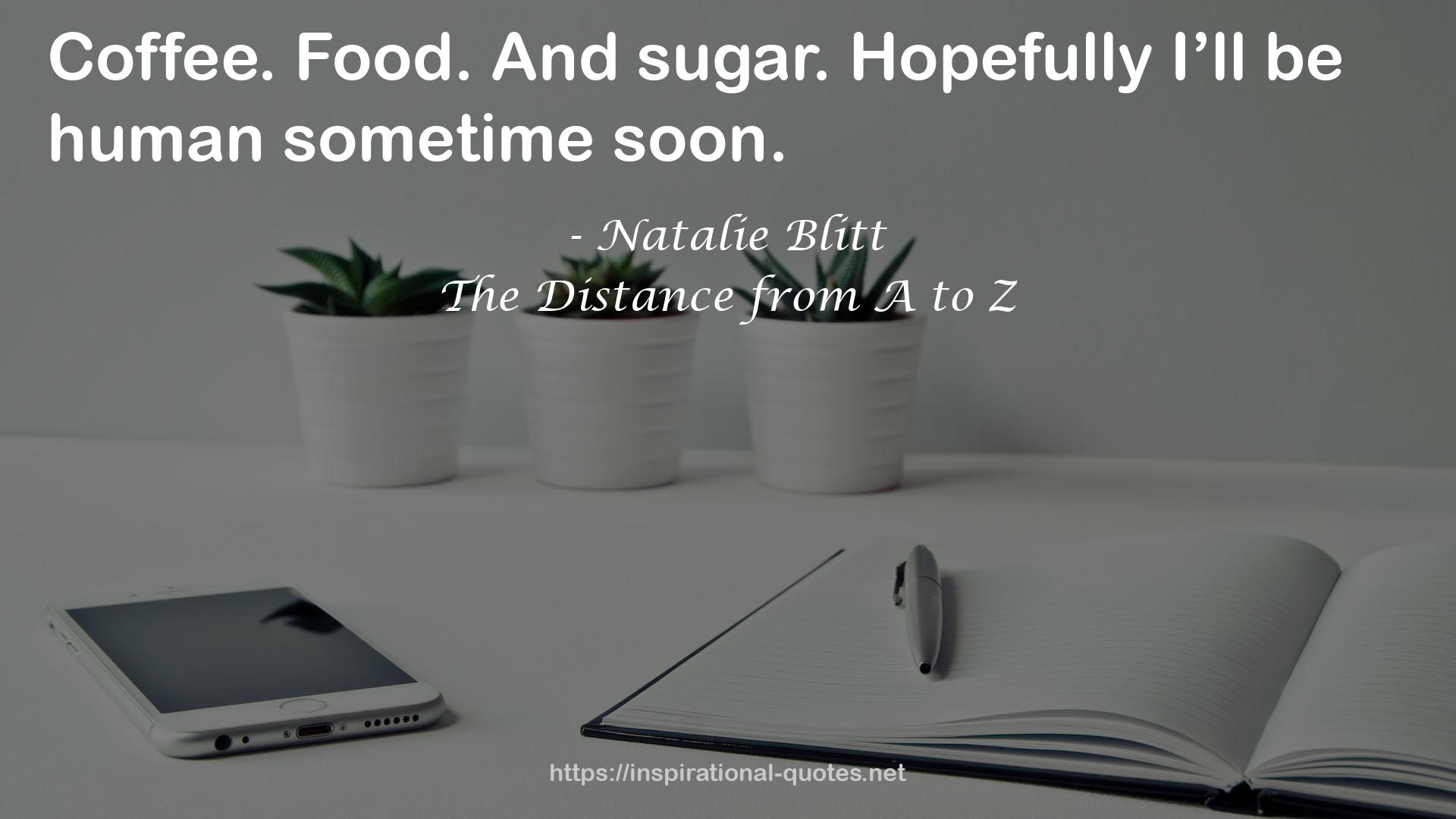 The Distance from A to Z QUOTES