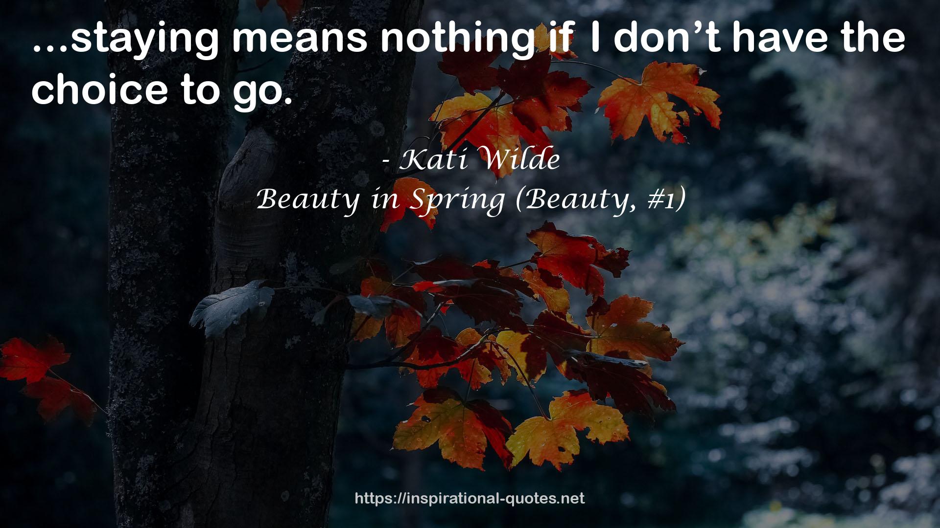 Beauty in Spring (Beauty, #1) QUOTES
