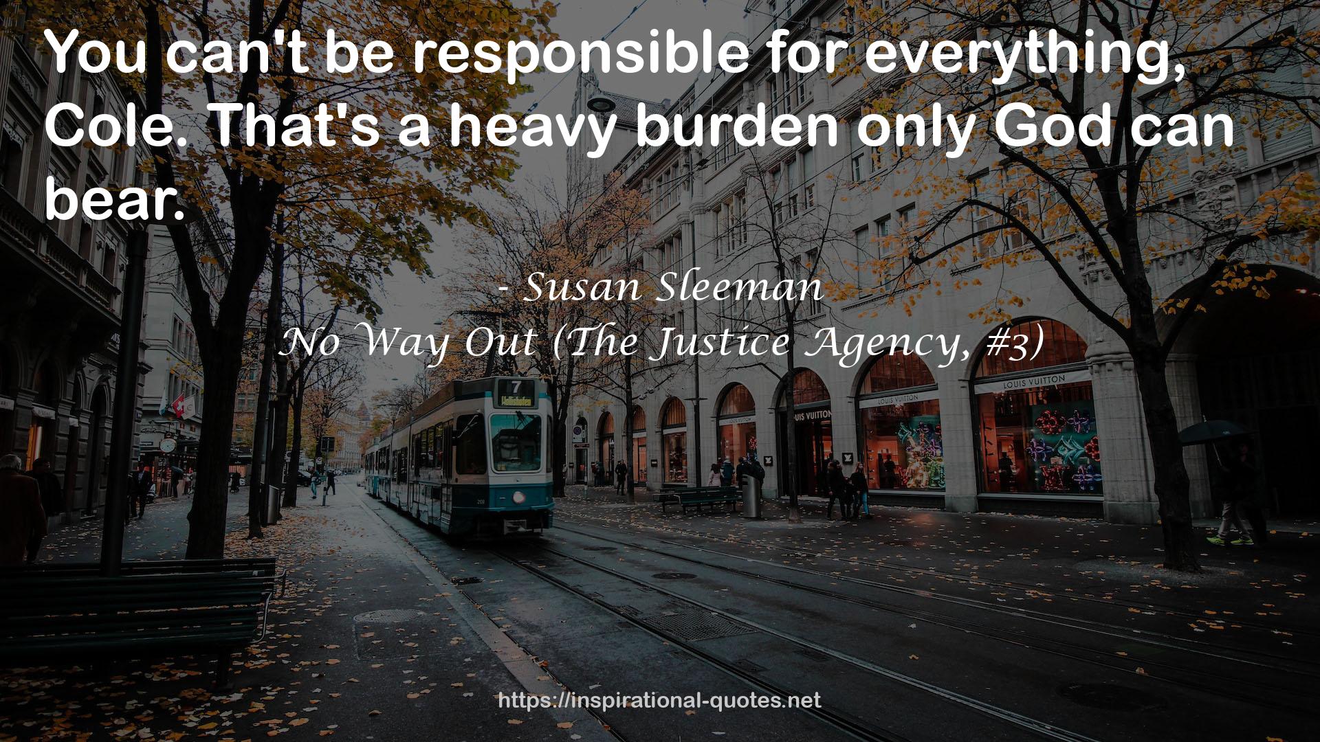 No Way Out (The Justice Agency, #3) QUOTES