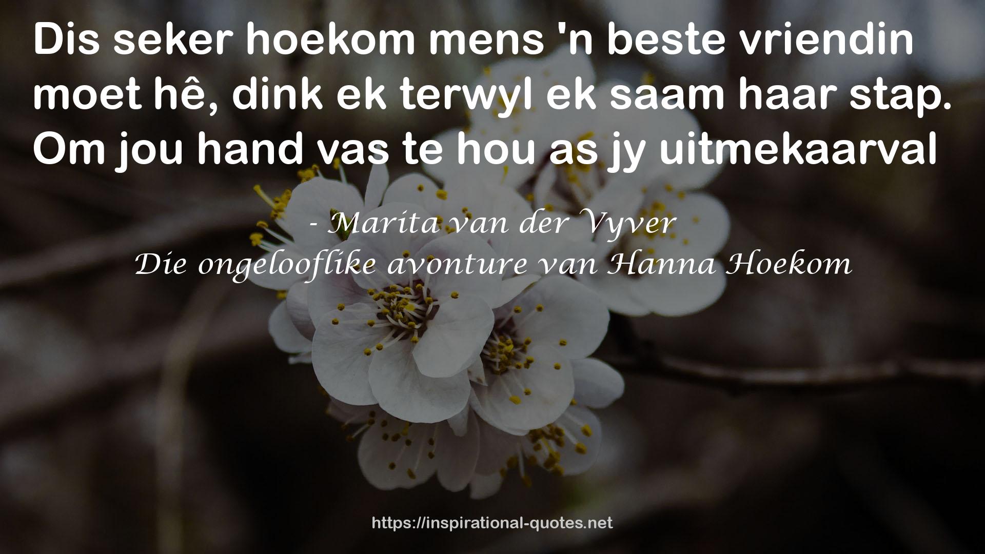 Die ongelooflike avonture van Hanna Hoekom QUOTES