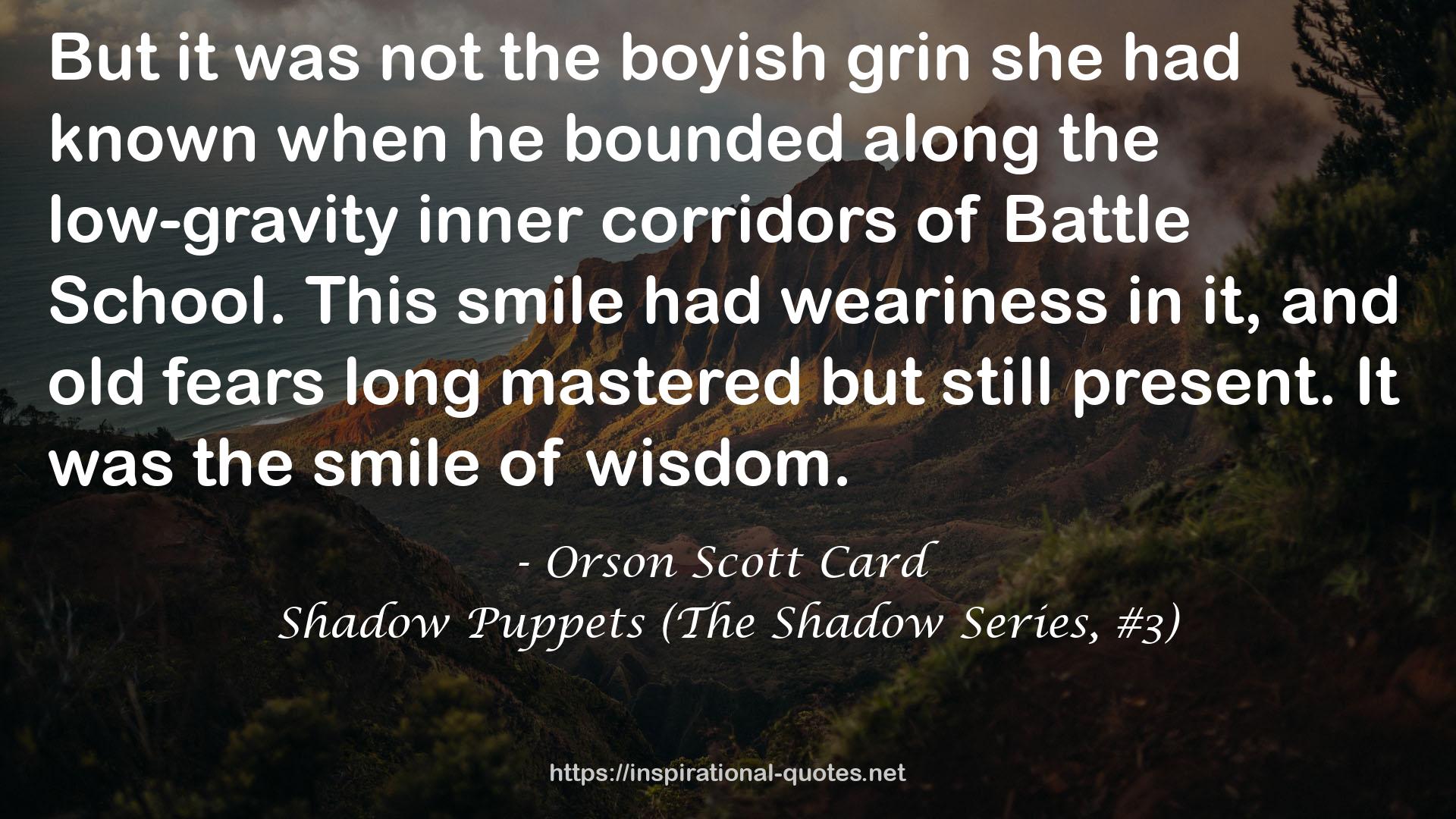 Shadow Puppets (The Shadow Series, #3) QUOTES