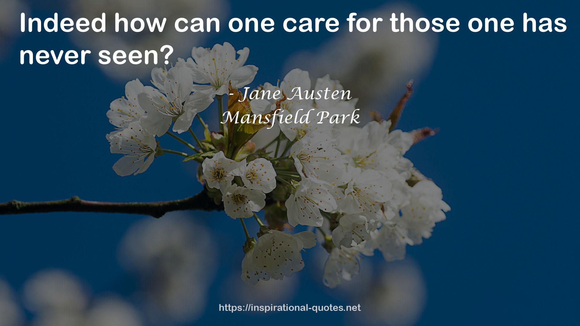 Mansfield Park QUOTES