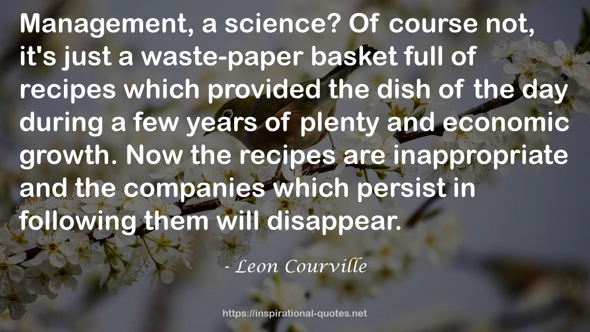 Leon Courville QUOTES