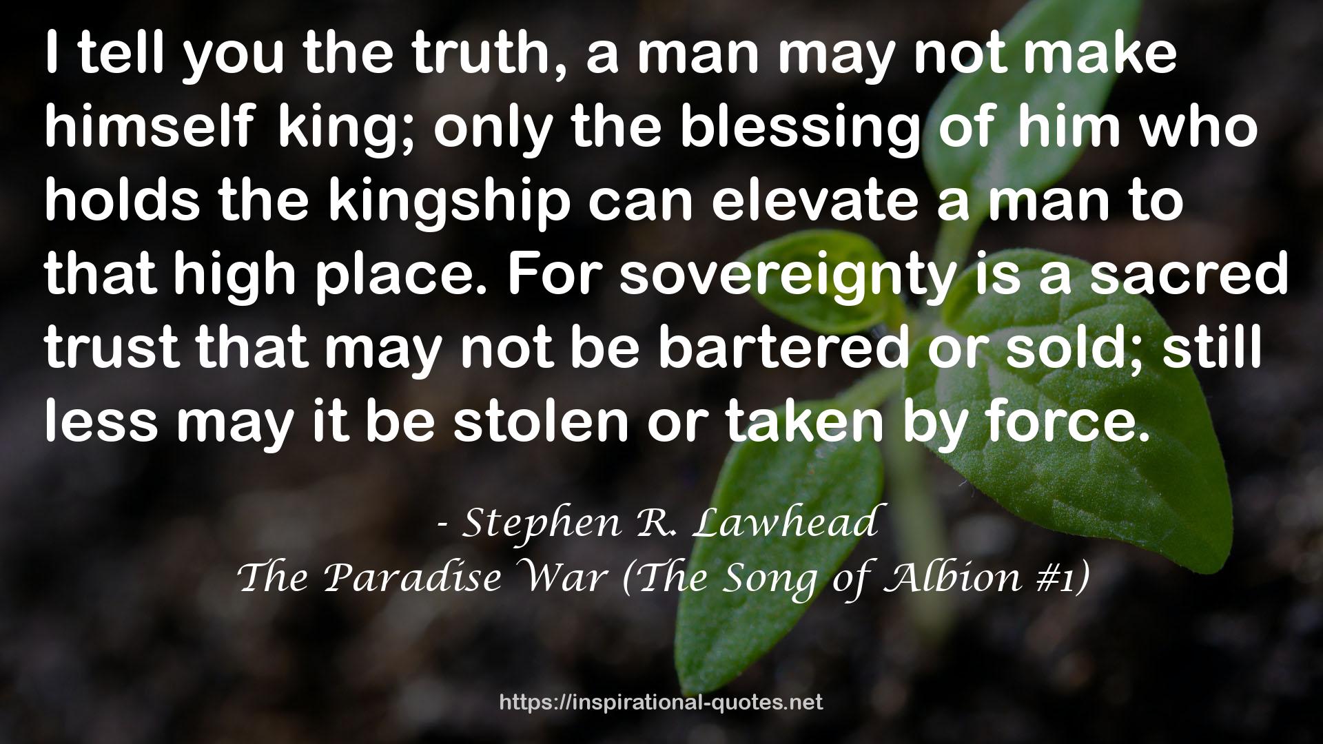 The Paradise War (The Song of Albion #1) QUOTES