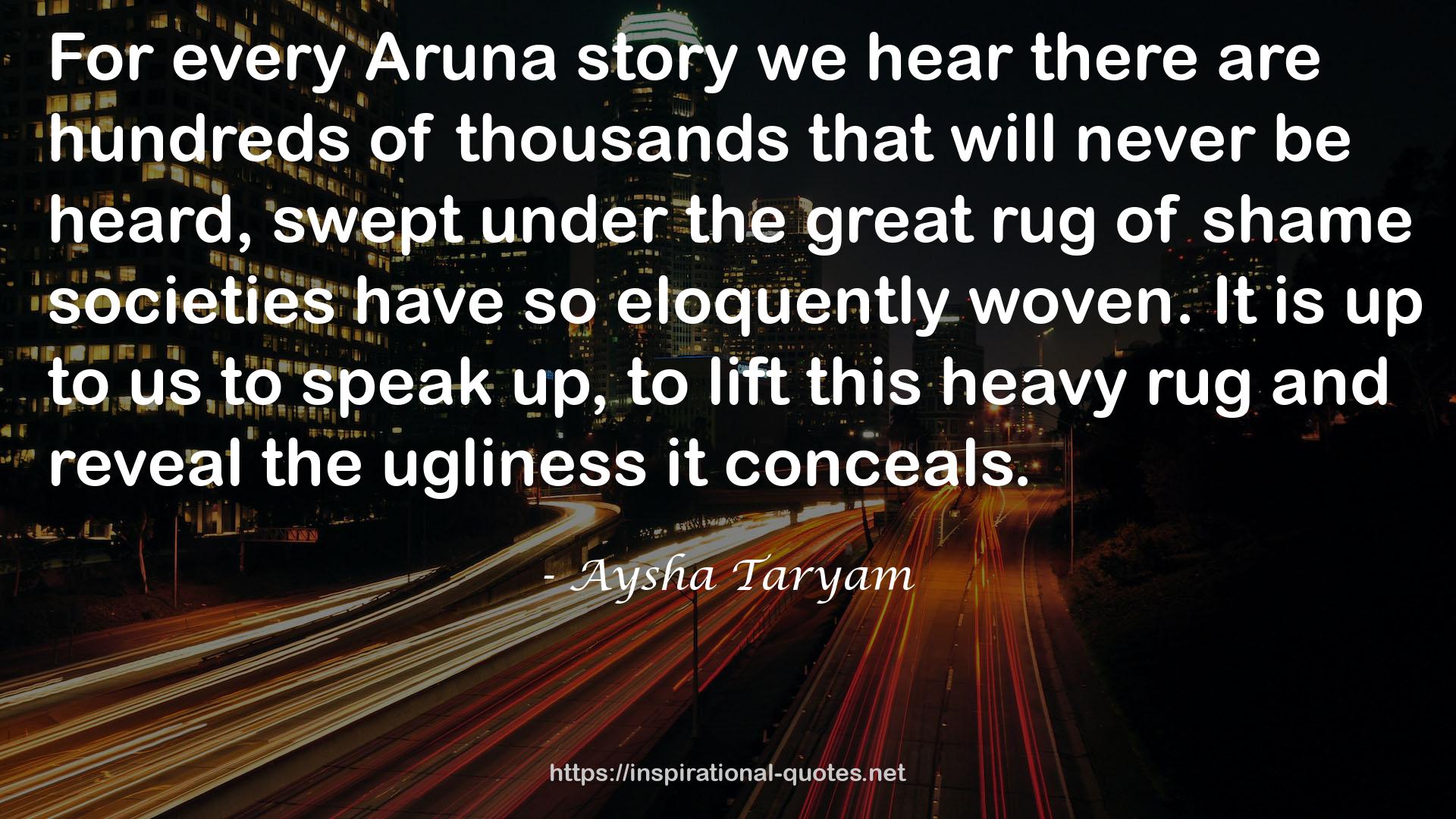 every Aruna story  QUOTES