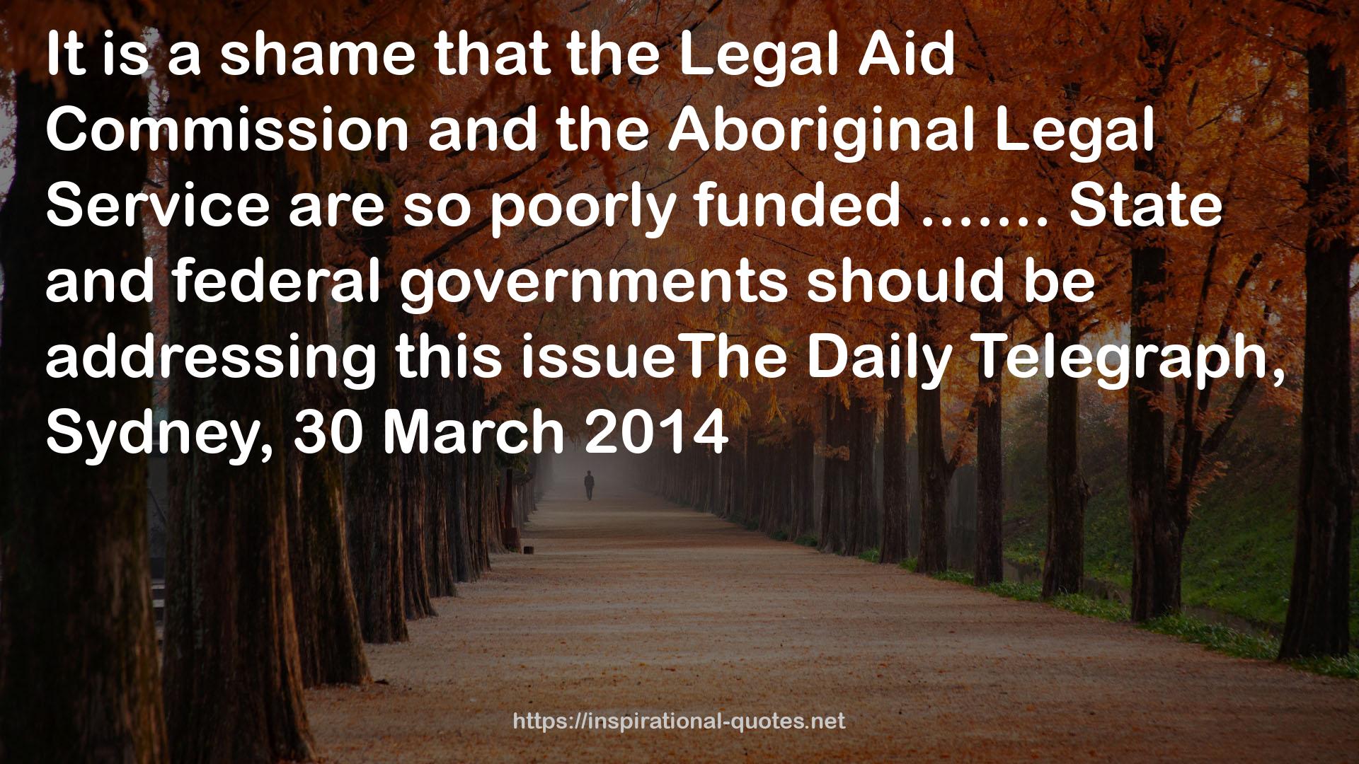 the Aboriginal Legal Service  QUOTES