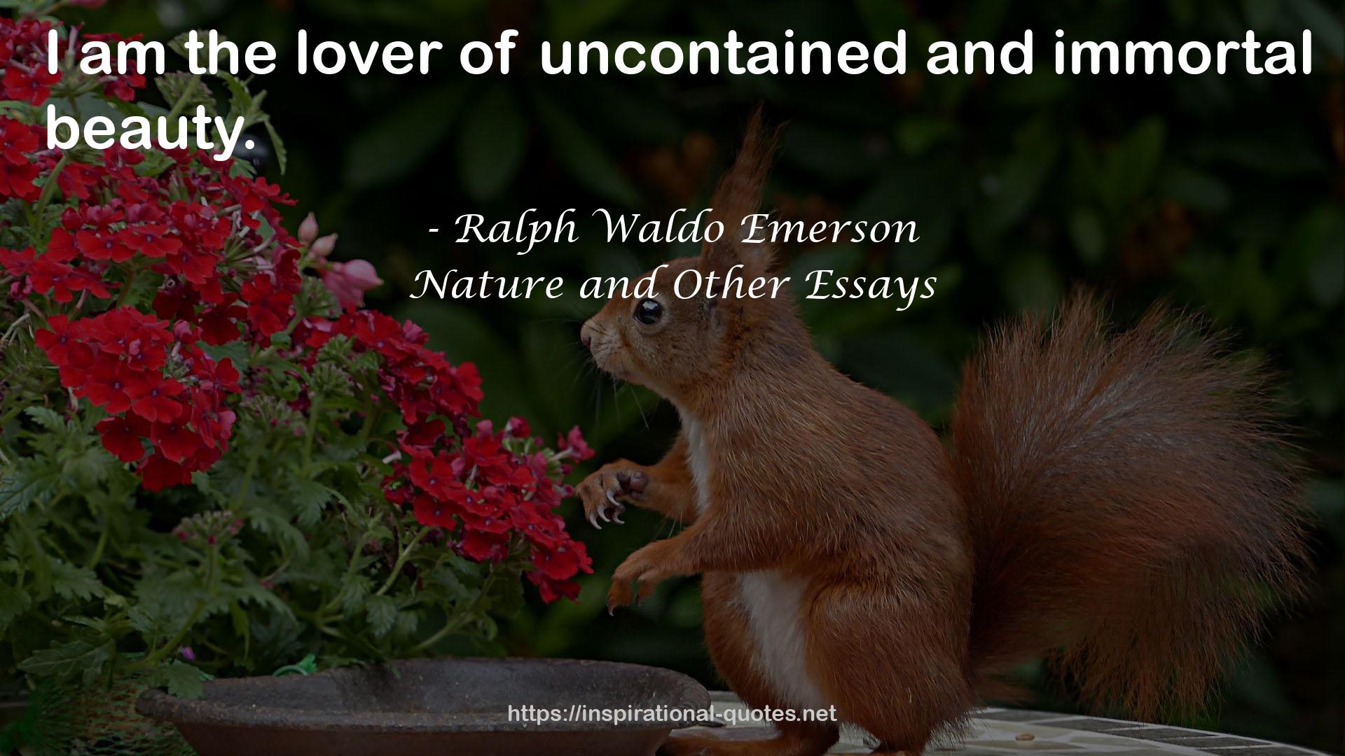 Nature and Other Essays QUOTES