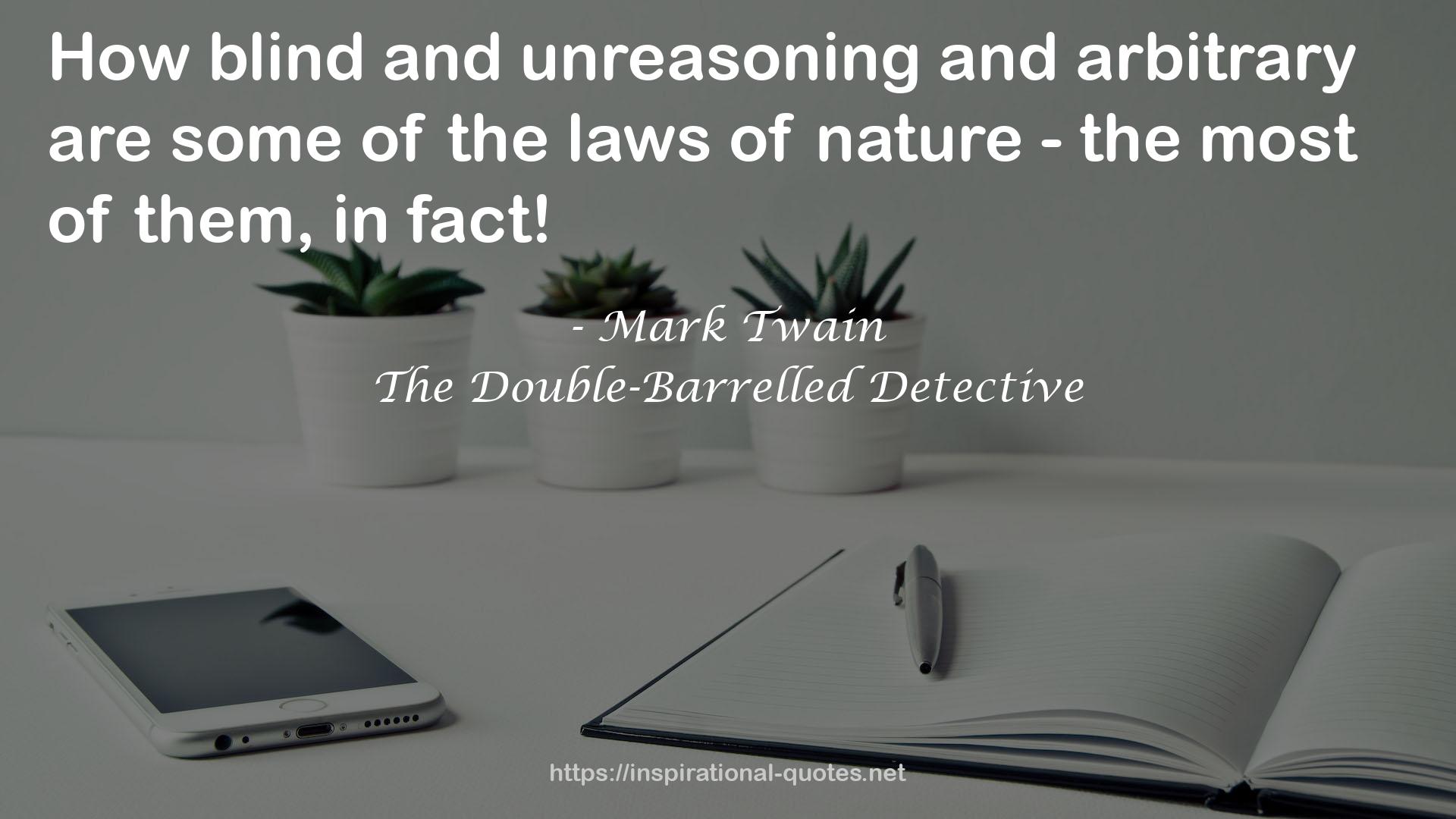 The Double-Barrelled Detective QUOTES