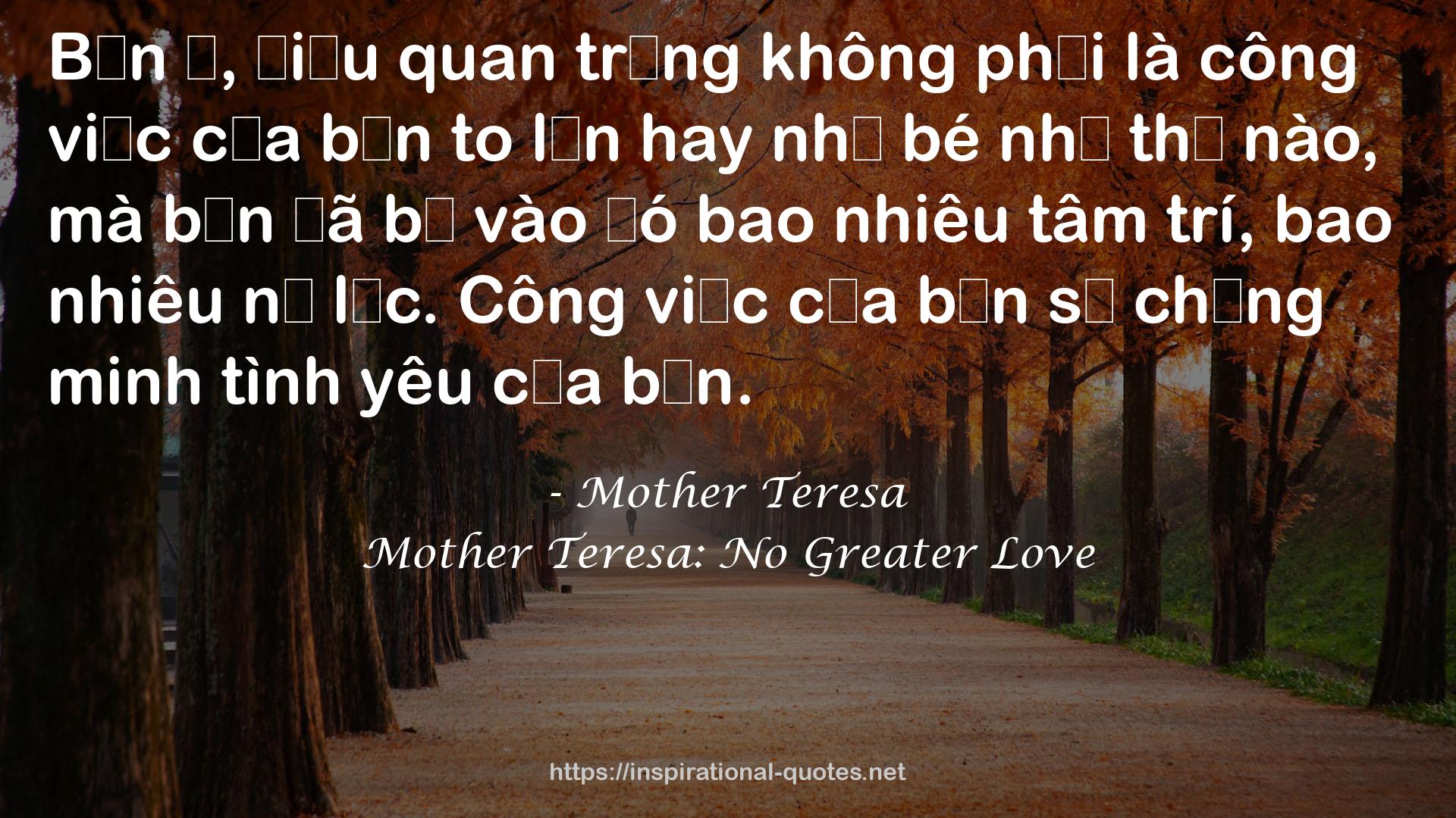 Mother Teresa: No Greater Love QUOTES