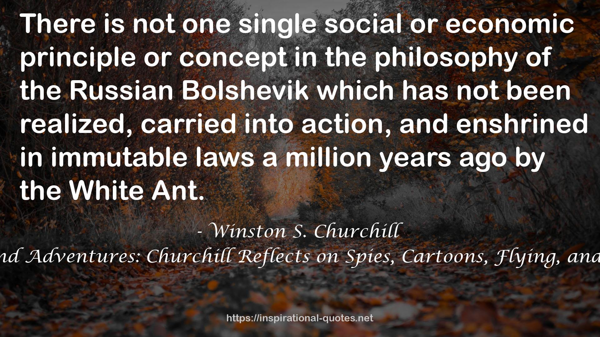 Thoughts and Adventures: Churchill Reflects on Spies, Cartoons, Flying, and the Future QUOTES