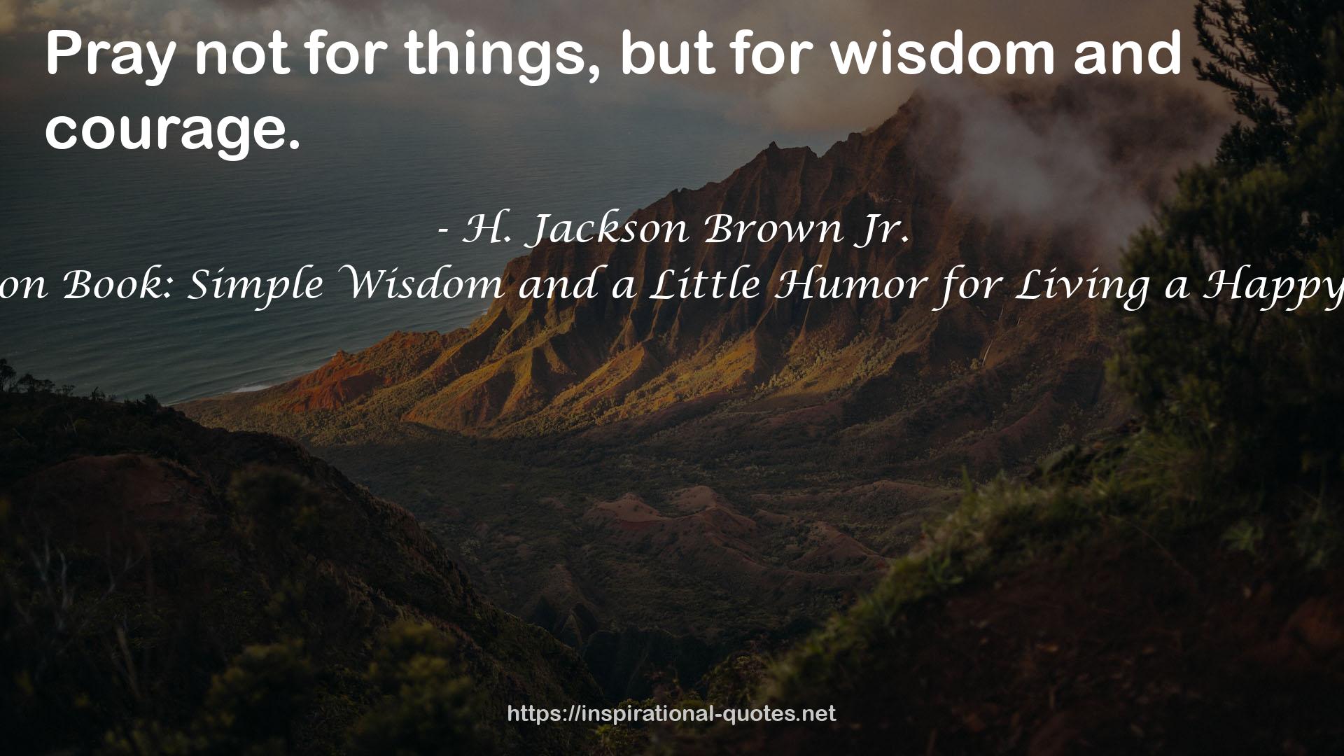 Life's Little Instruction Book: Simple Wisdom and a Little Humor for Living a Happy and Rewarding Life QUOTES