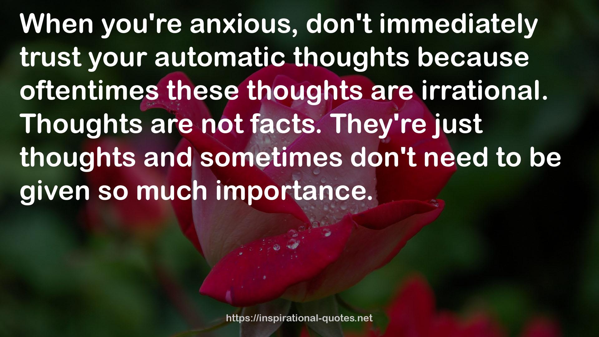 your automatic thoughts  QUOTES