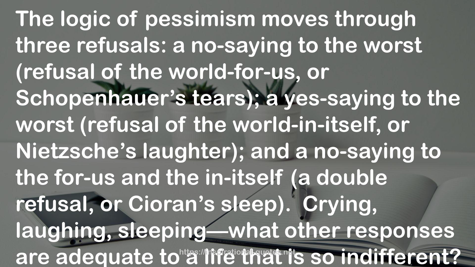 Cosmic Pessimism QUOTES