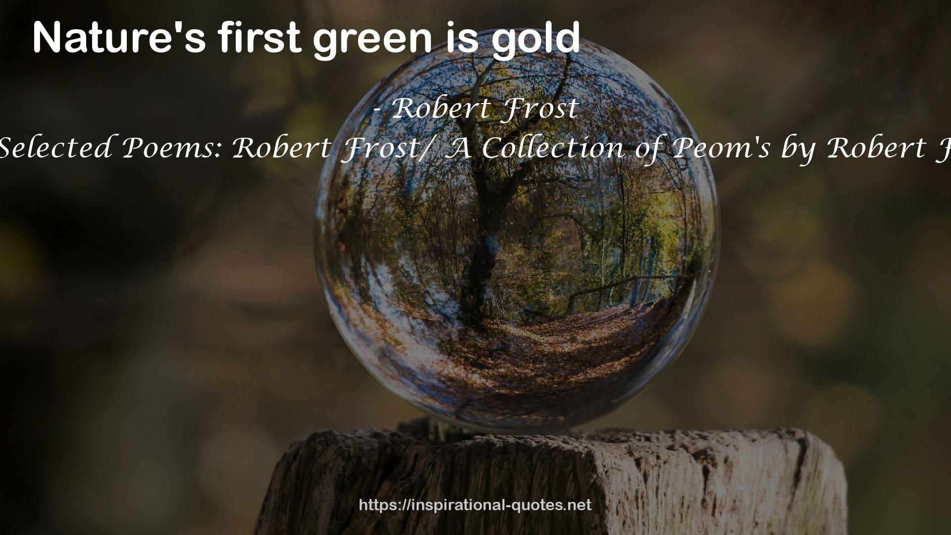 100 Selected Poems: Robert Frost/ A Collection of Peom's by Robert Frost QUOTES
