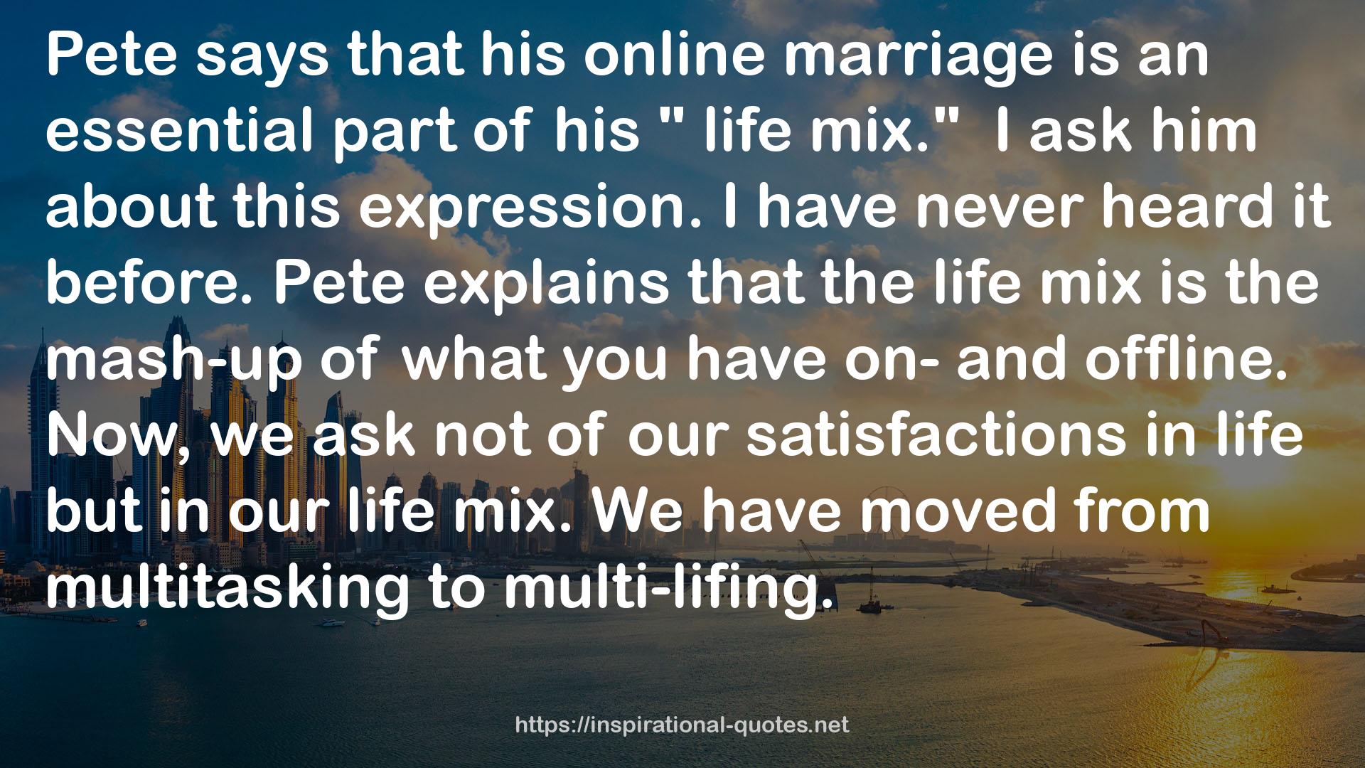 his online marriage  QUOTES