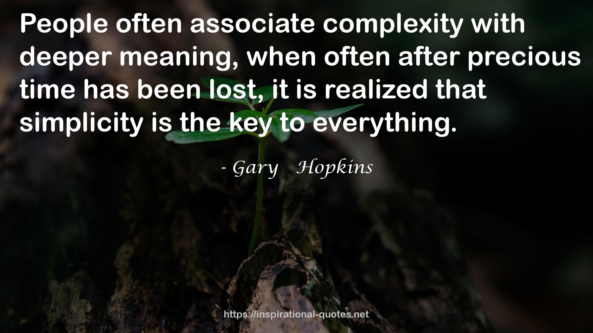 Gary   Hopkins QUOTES