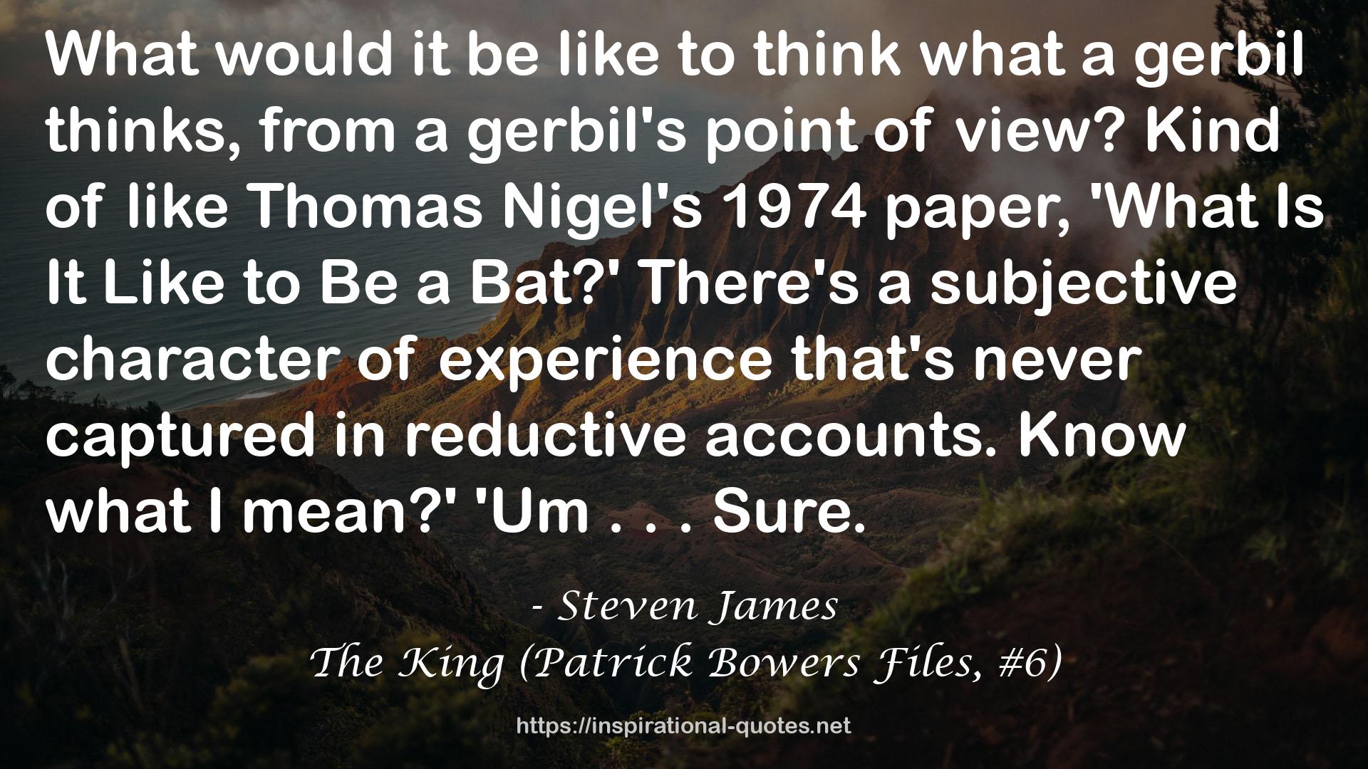 The King (Patrick Bowers Files, #6) QUOTES