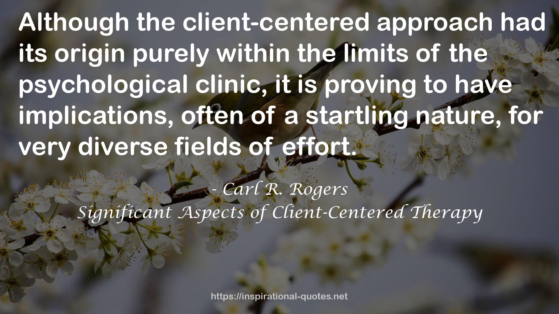 the client-centered approach  QUOTES