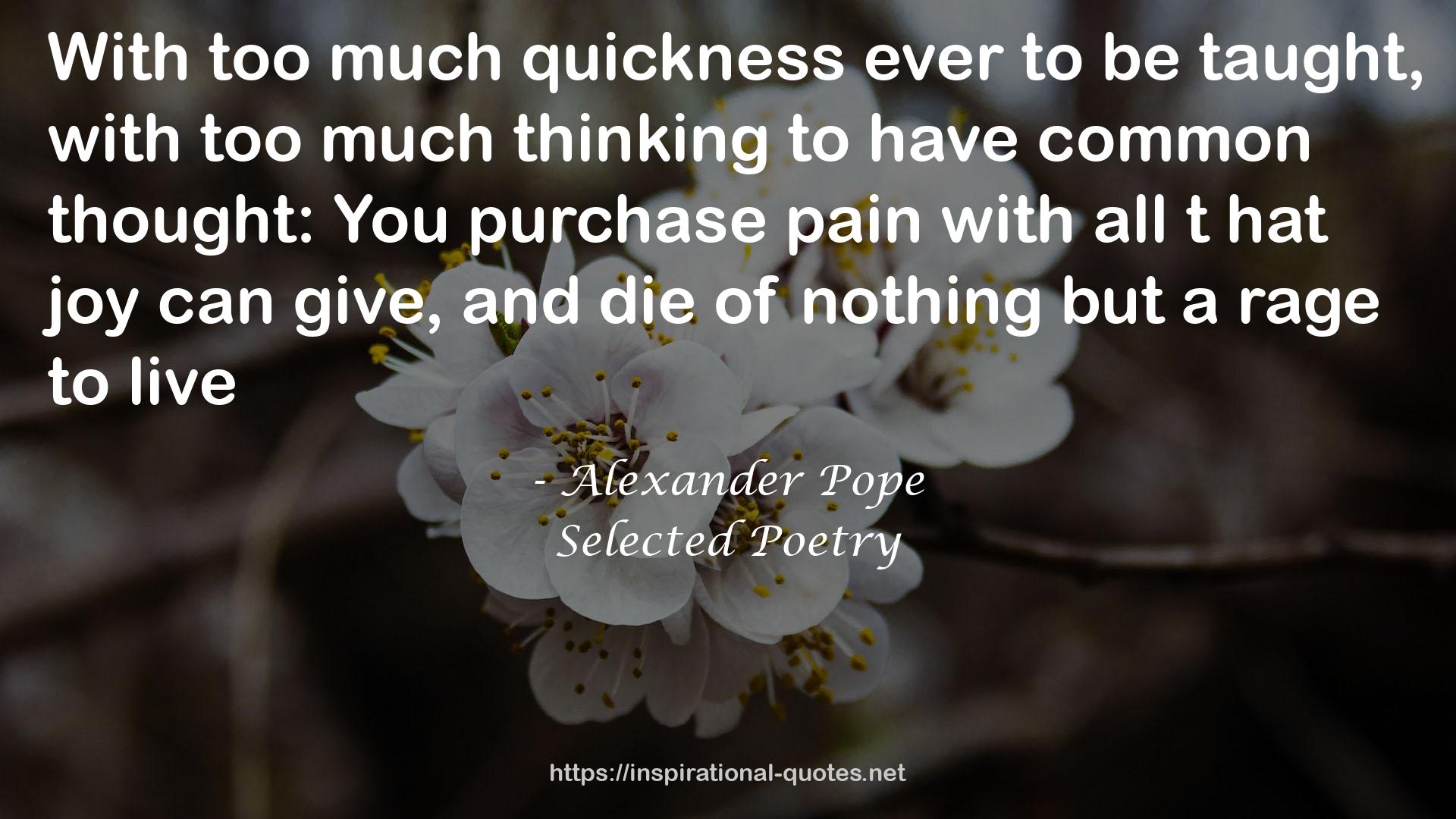 Selected Poetry QUOTES