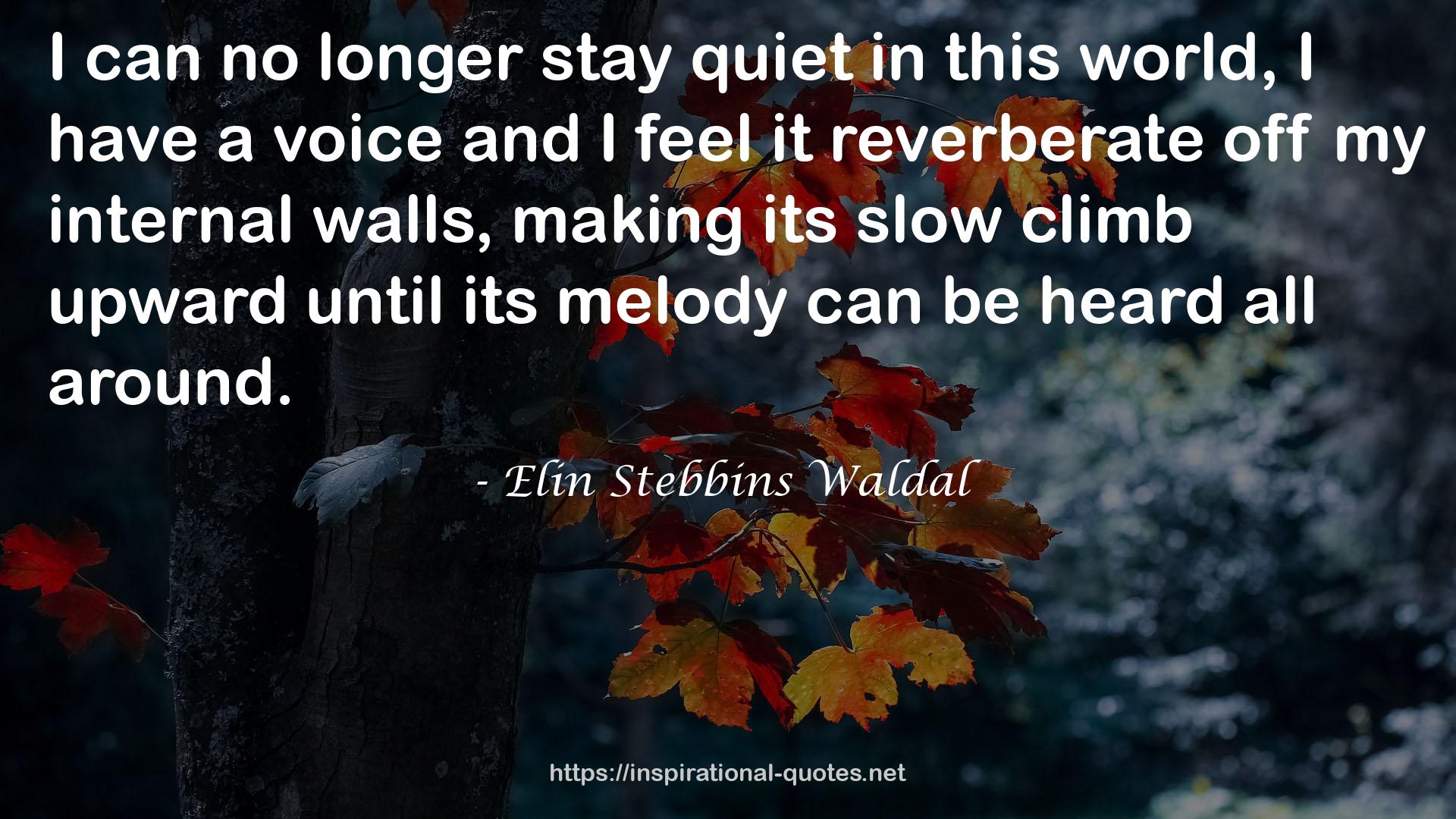 Elin Stebbins Waldal QUOTES