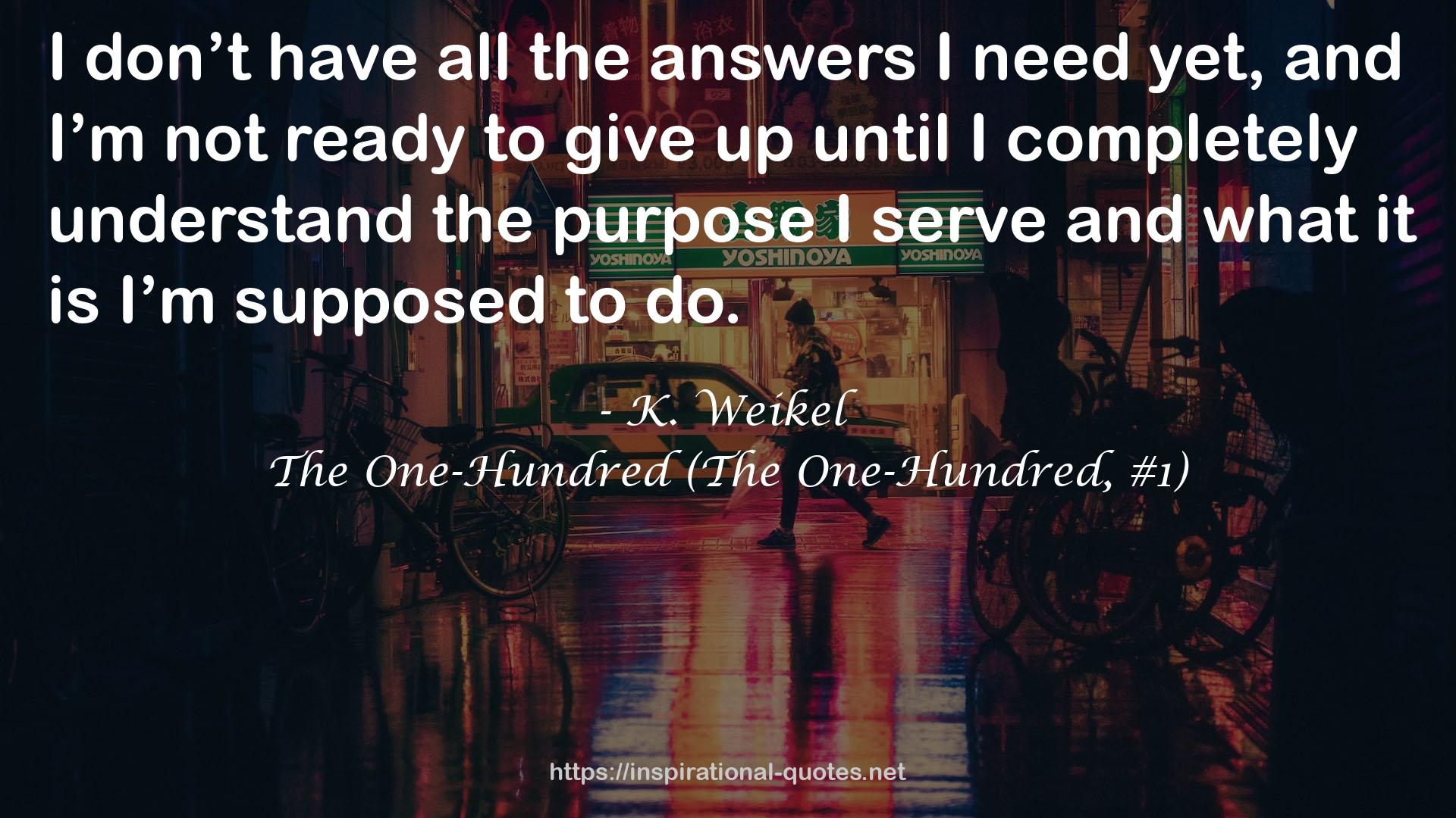 The One-Hundred (The One-Hundred, #1) QUOTES