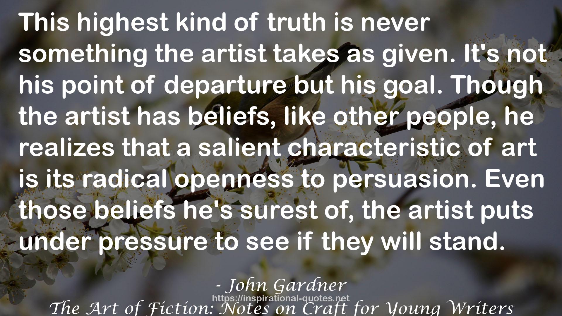The Art of Fiction: Notes on Craft for Young Writers QUOTES