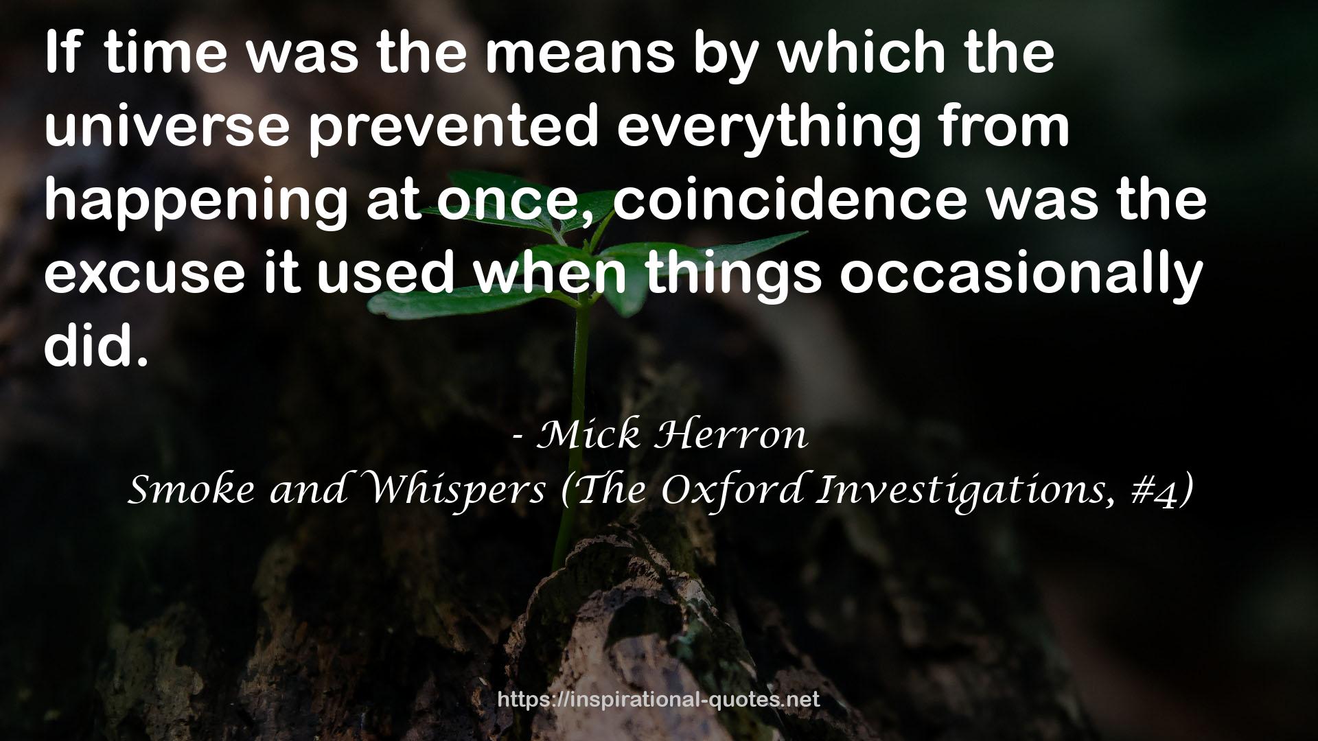 Smoke and Whispers (The Oxford Investigations, #4) QUOTES