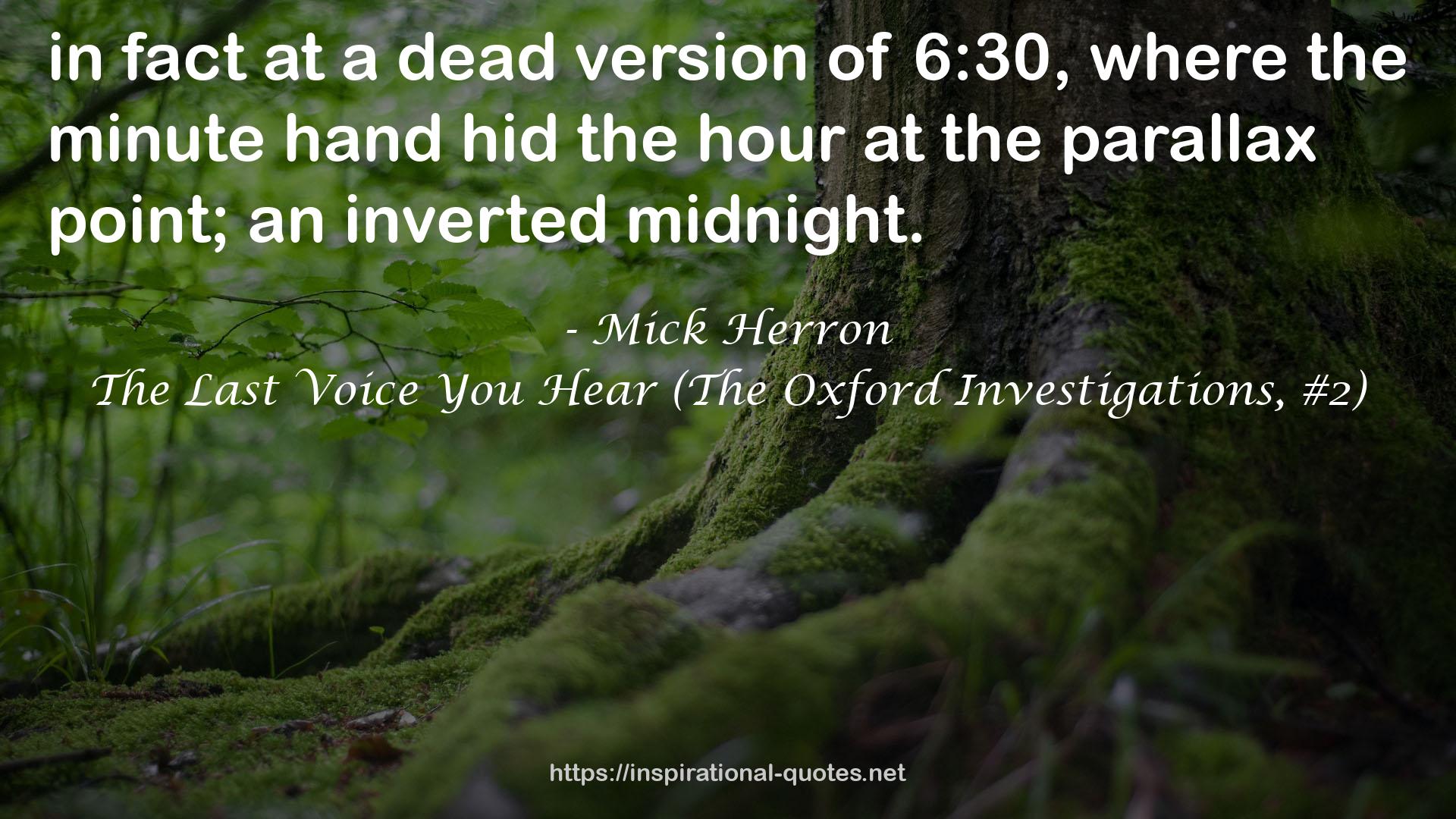 The Last Voice You Hear (The Oxford Investigations, #2) QUOTES