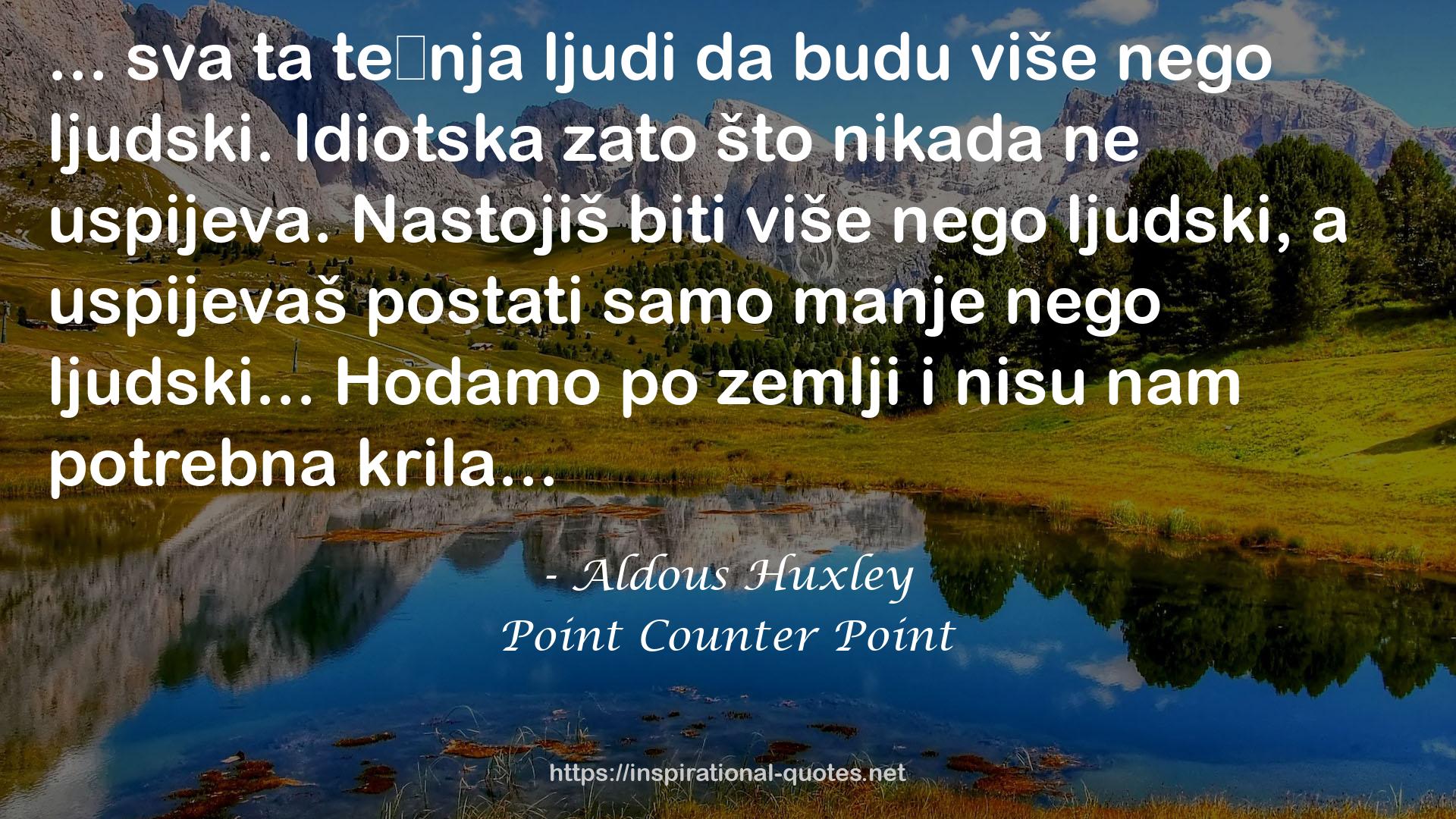 Point Counter Point QUOTES