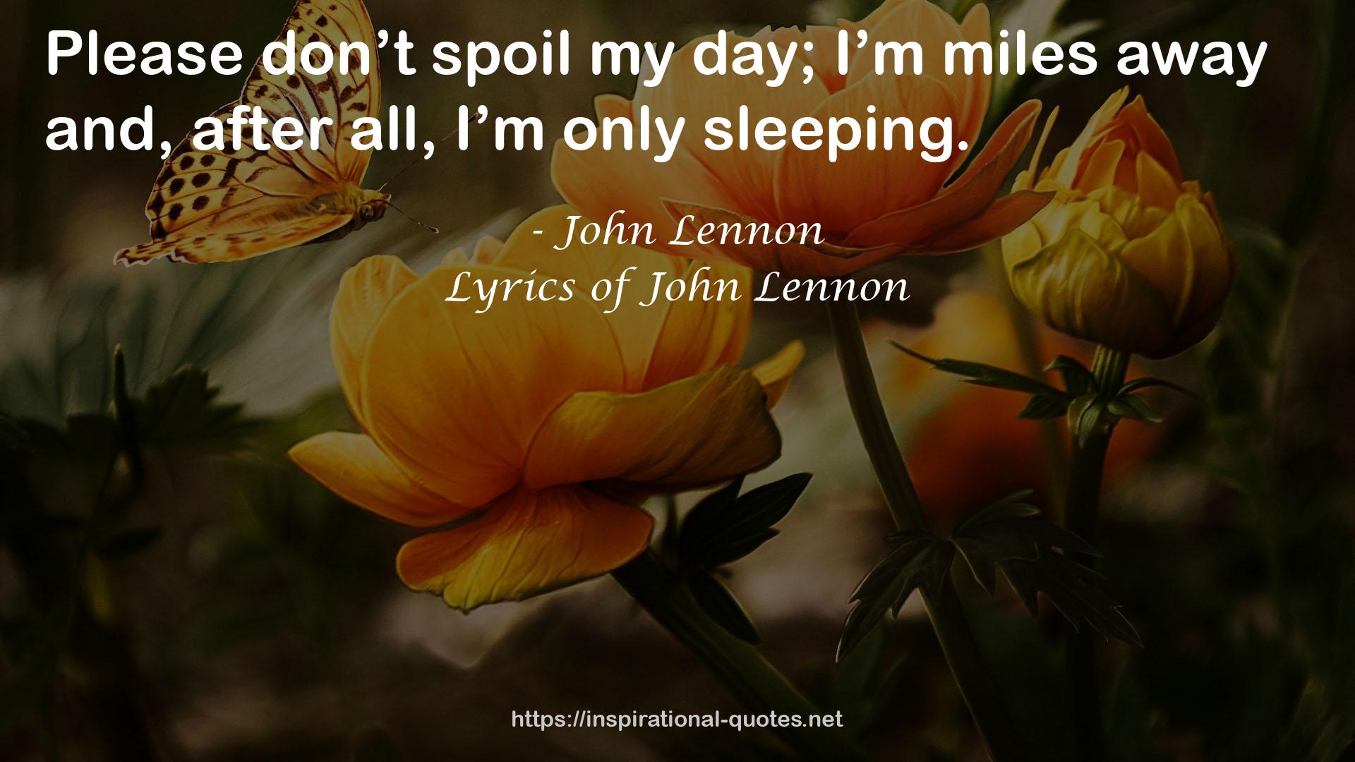 Lyrics of John Lennon QUOTES