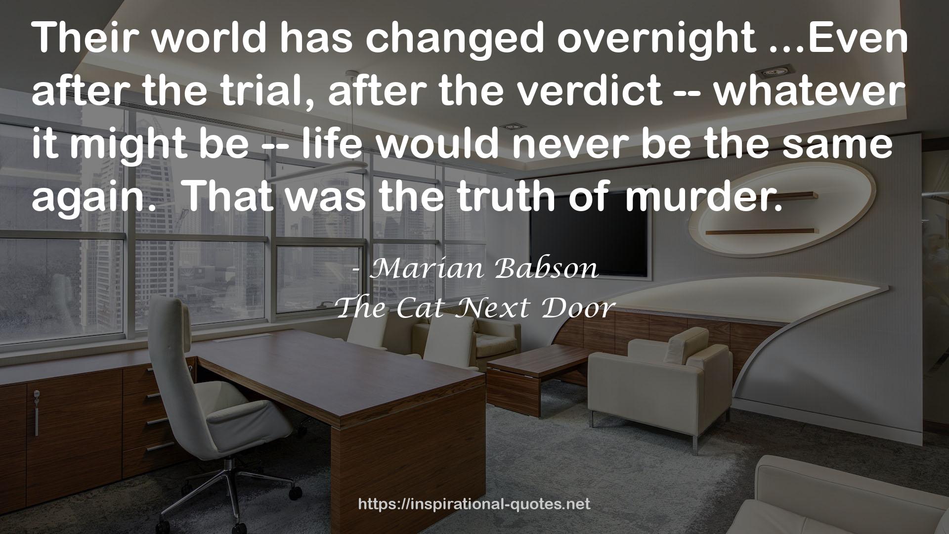 Marian Babson QUOTES