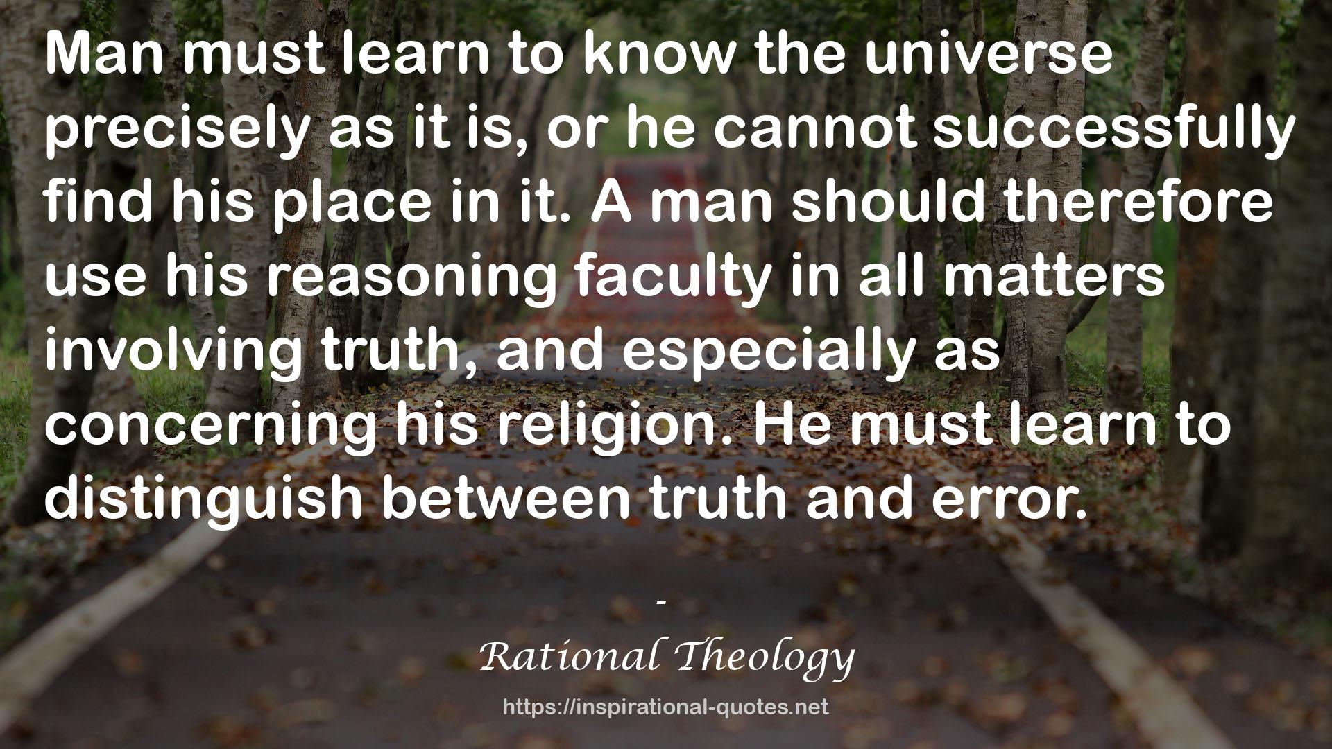 Rational Theology QUOTES