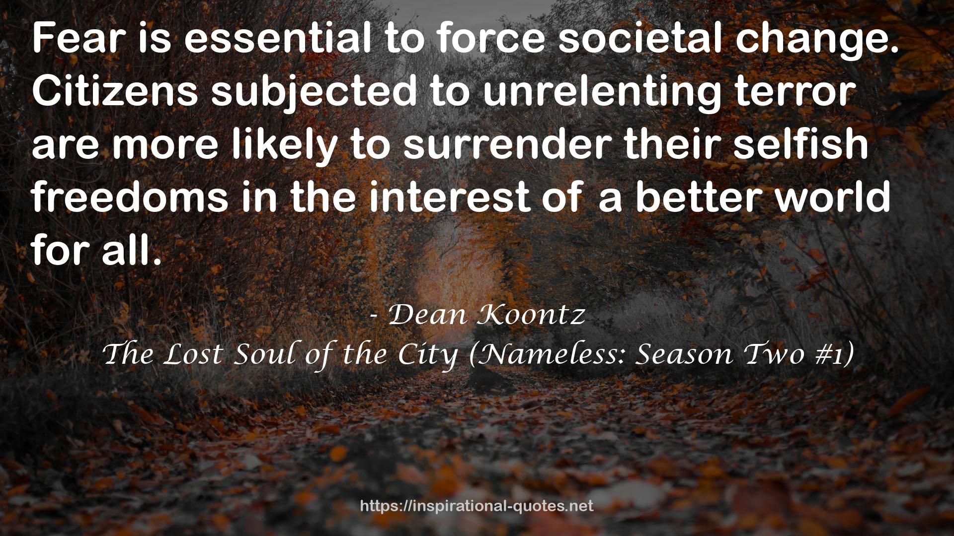 The Lost Soul of the City (Nameless: Season Two #1) QUOTES