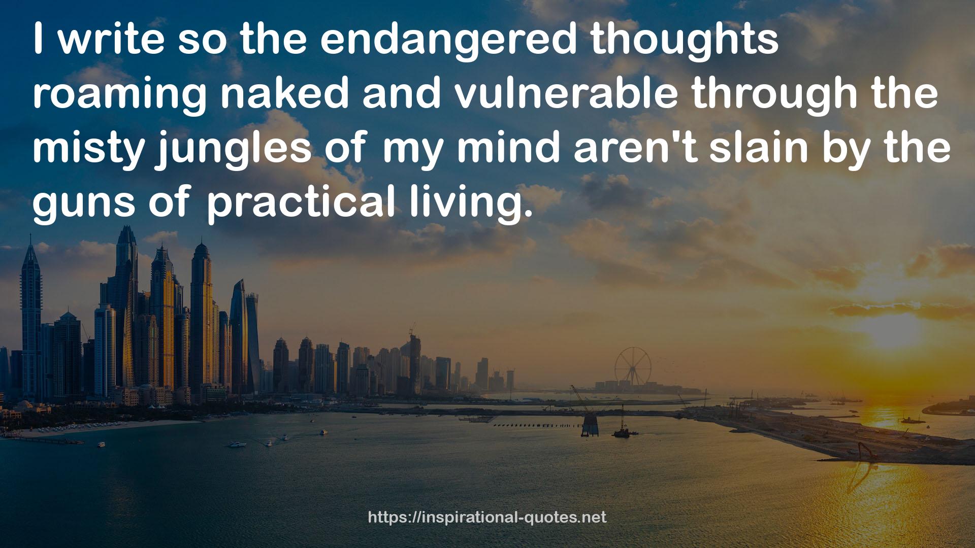 the endangered thoughts  QUOTES