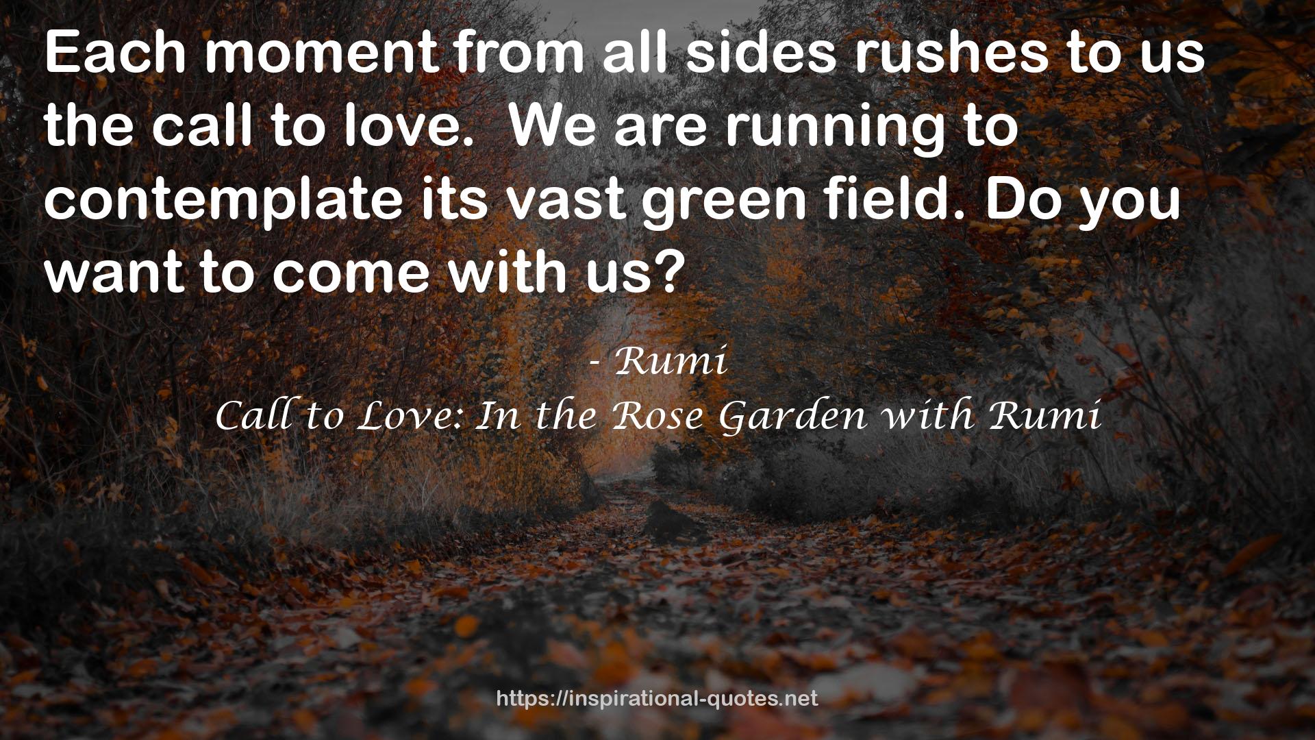 Call to Love: In the Rose Garden with Rumi QUOTES